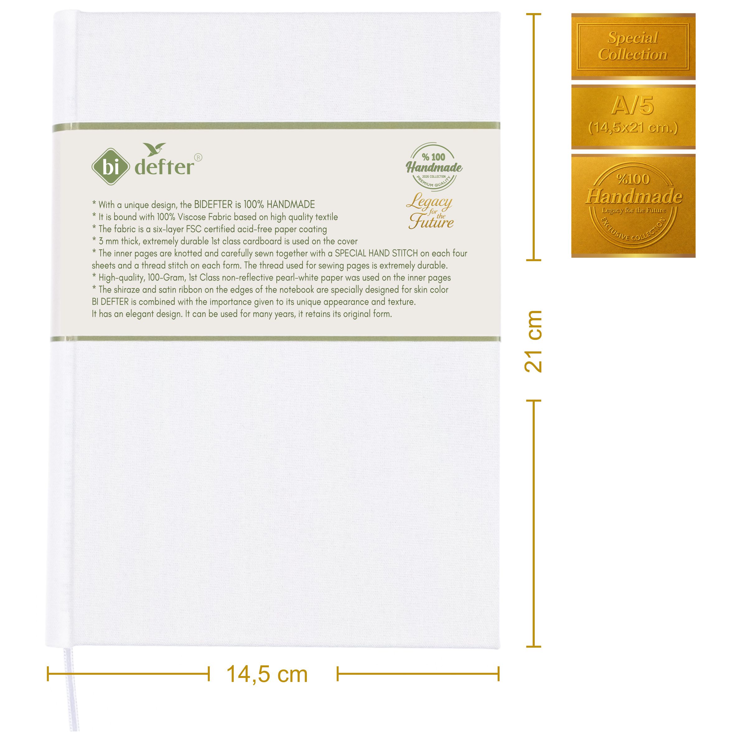 Noktalı Defter – Viskon Kumaş Ciltli