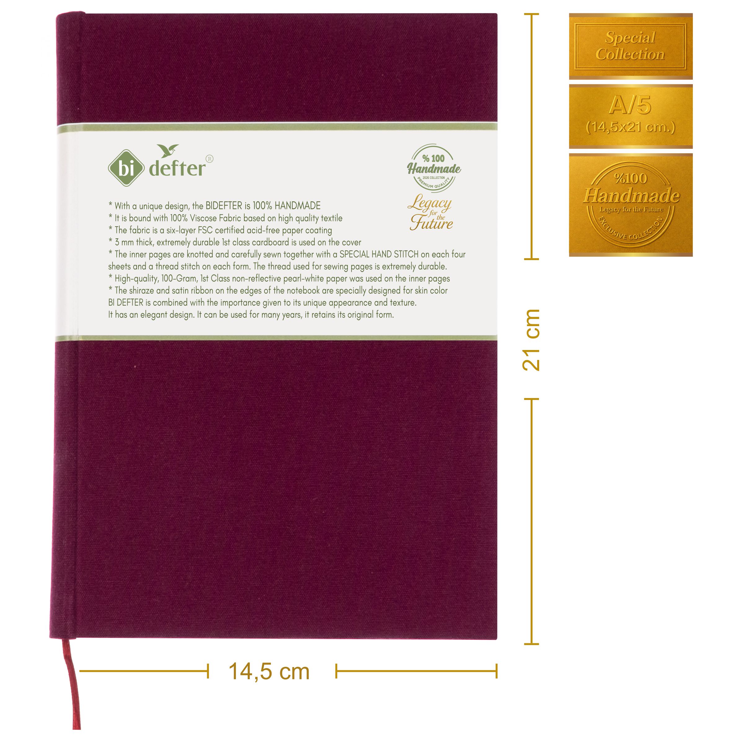 Noktalı Defter – Viskon Kumaş Ciltli