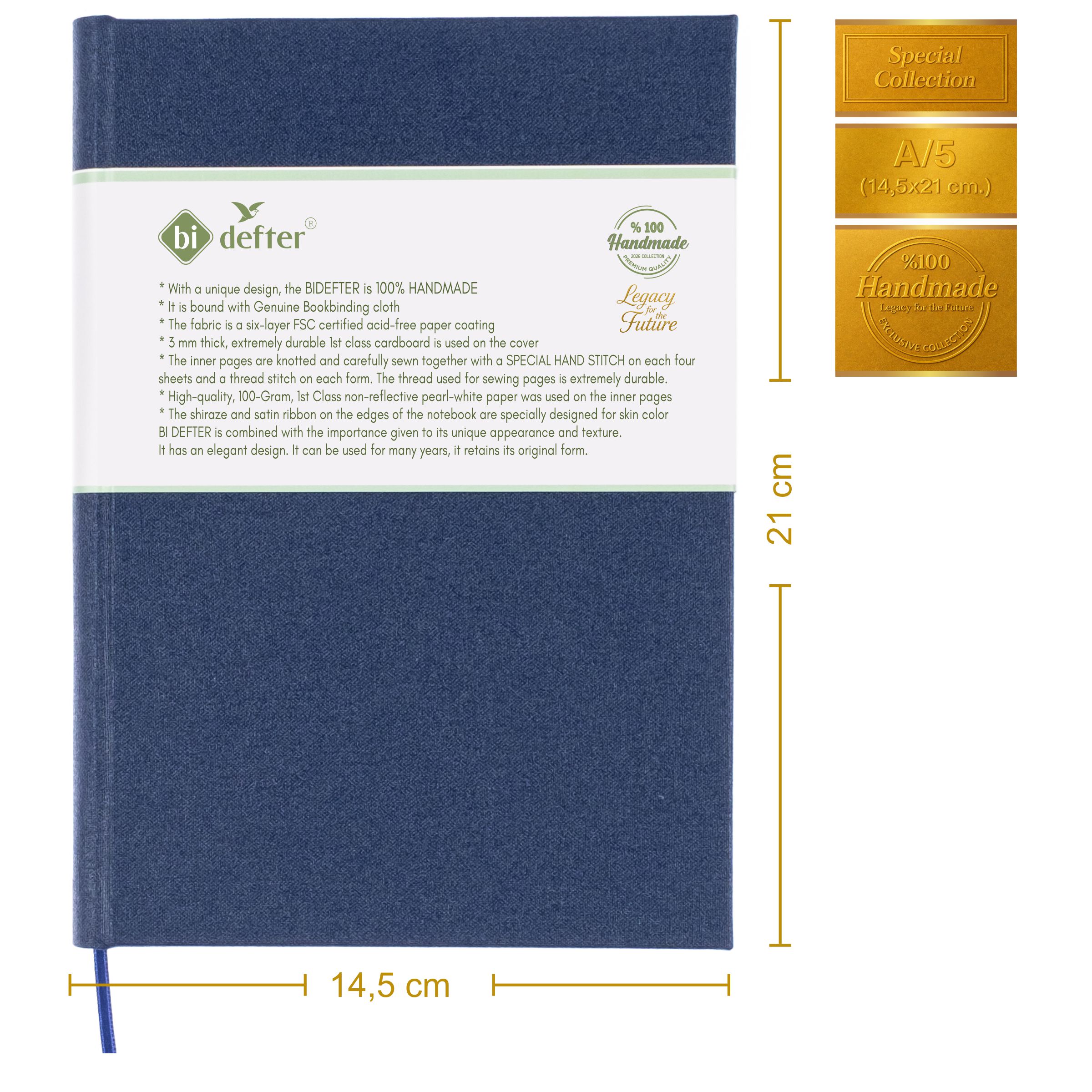 Çizgili Defter – Gerçek Cilt Bezi