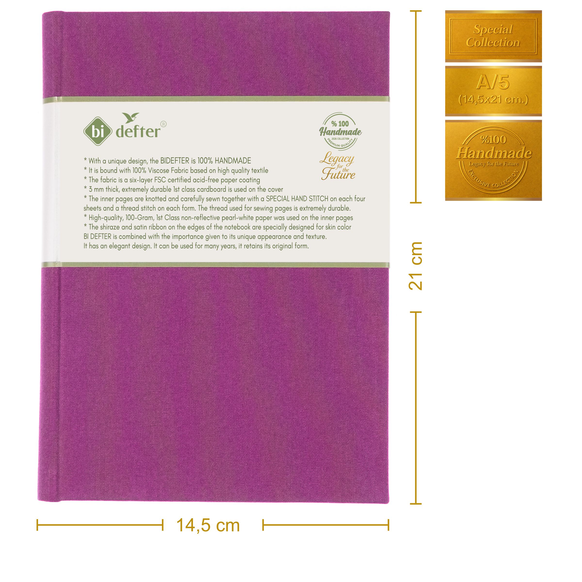 Noktalı Defter – Viskon Kumaş Ciltli