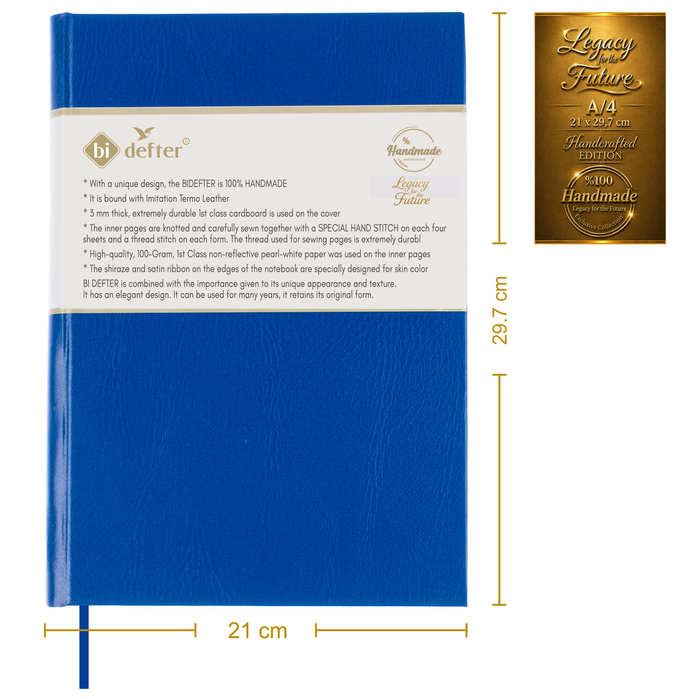 Çizgisiz Defter – (A/4) Termo Deri Ciltli