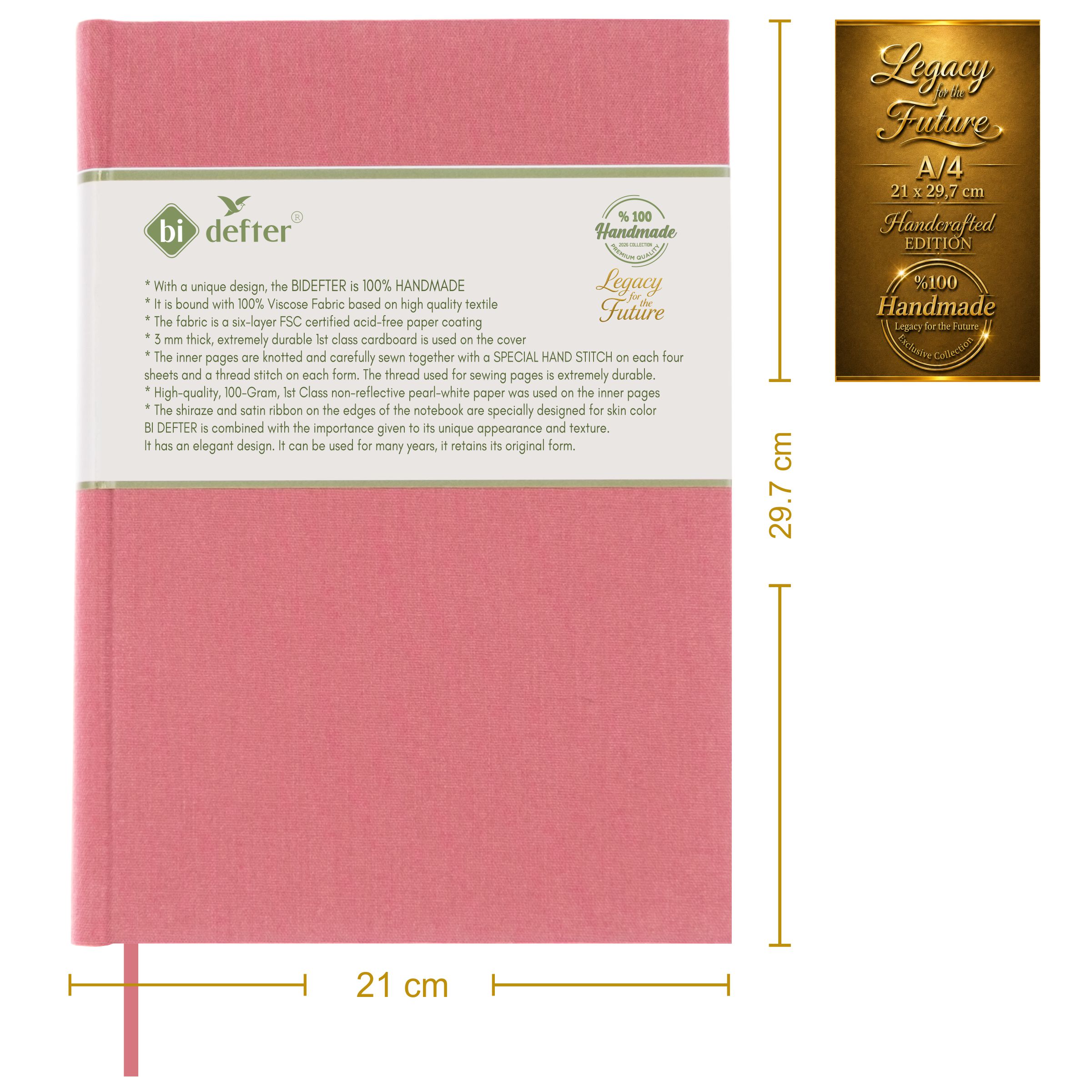 Çizgisiz Defter – (A/4) Viskon Kumaş Ciltleme