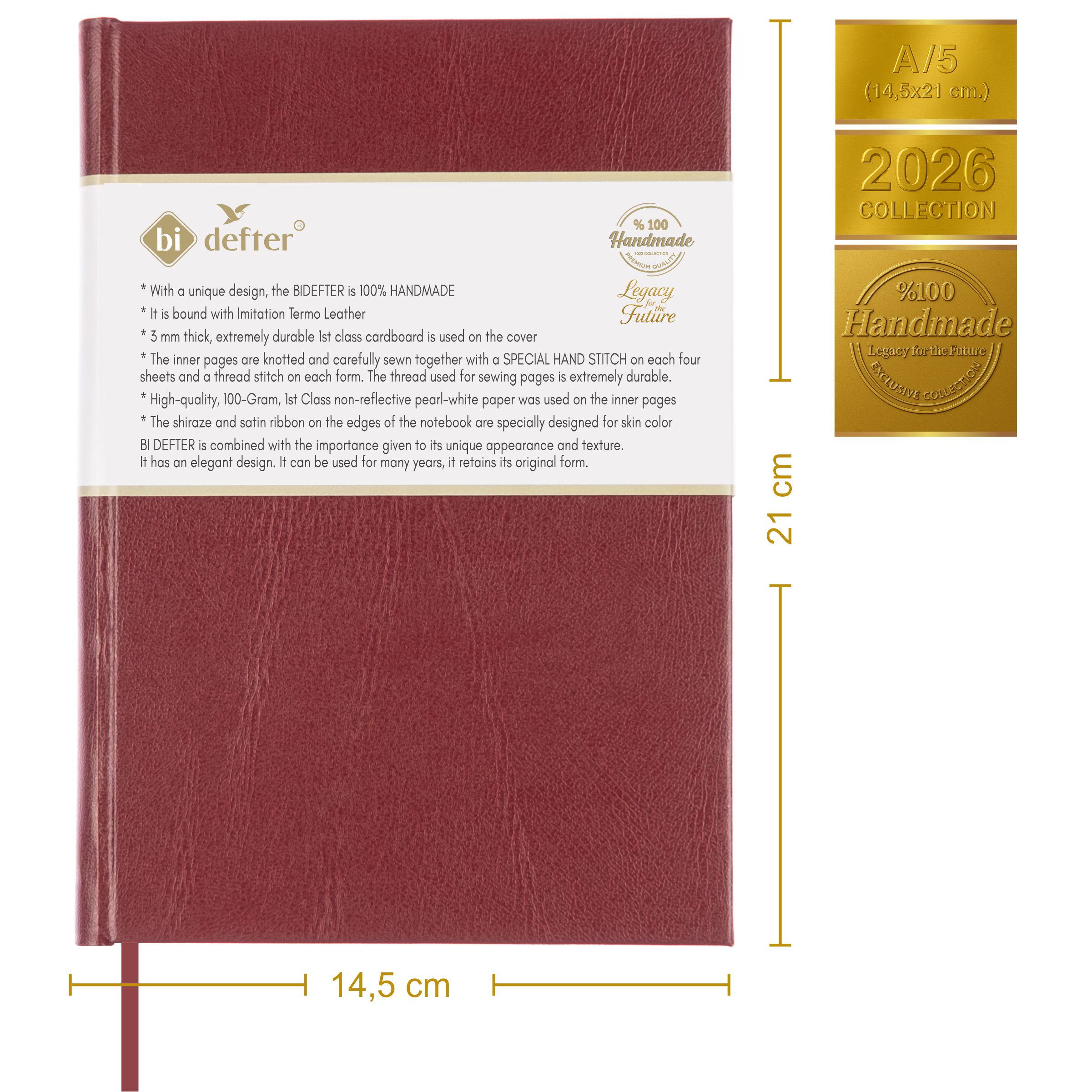 Çizgisiz Defter – Termo Deri Ciltli