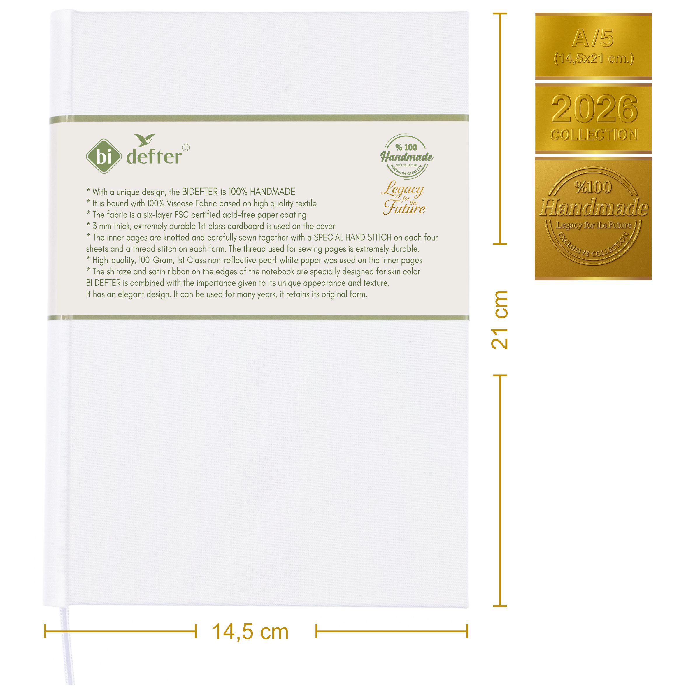 Kareli Defter – Viskon Kumaş Ciltli