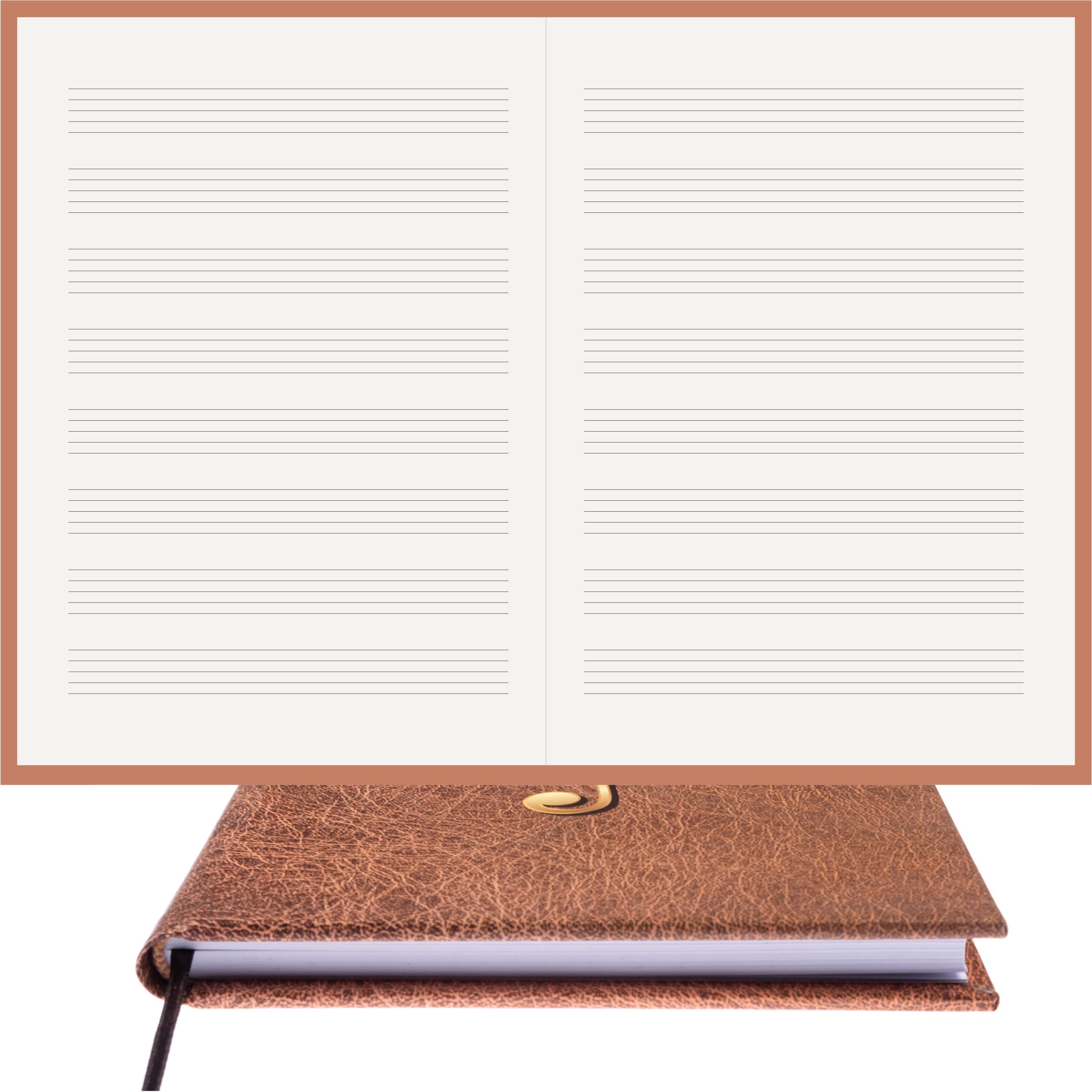 Müzik Nota Defteri Anahtarsız Nota Kağıdı – Kuşe Kağıt Ciltli Defter