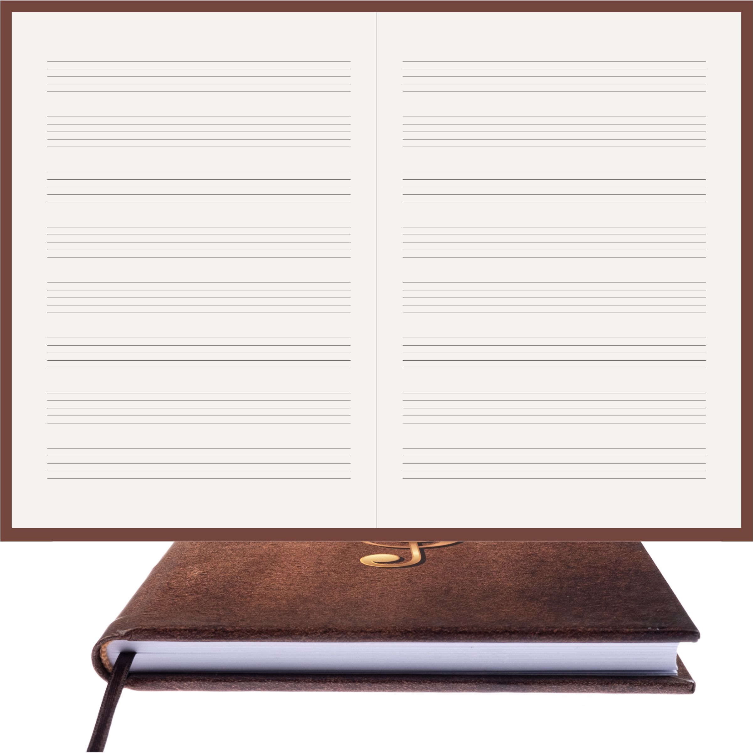 Müzik Nota Defteri Anahtarsız Nota Kağıdı – Kuşe Kağıt Ciltli Defter