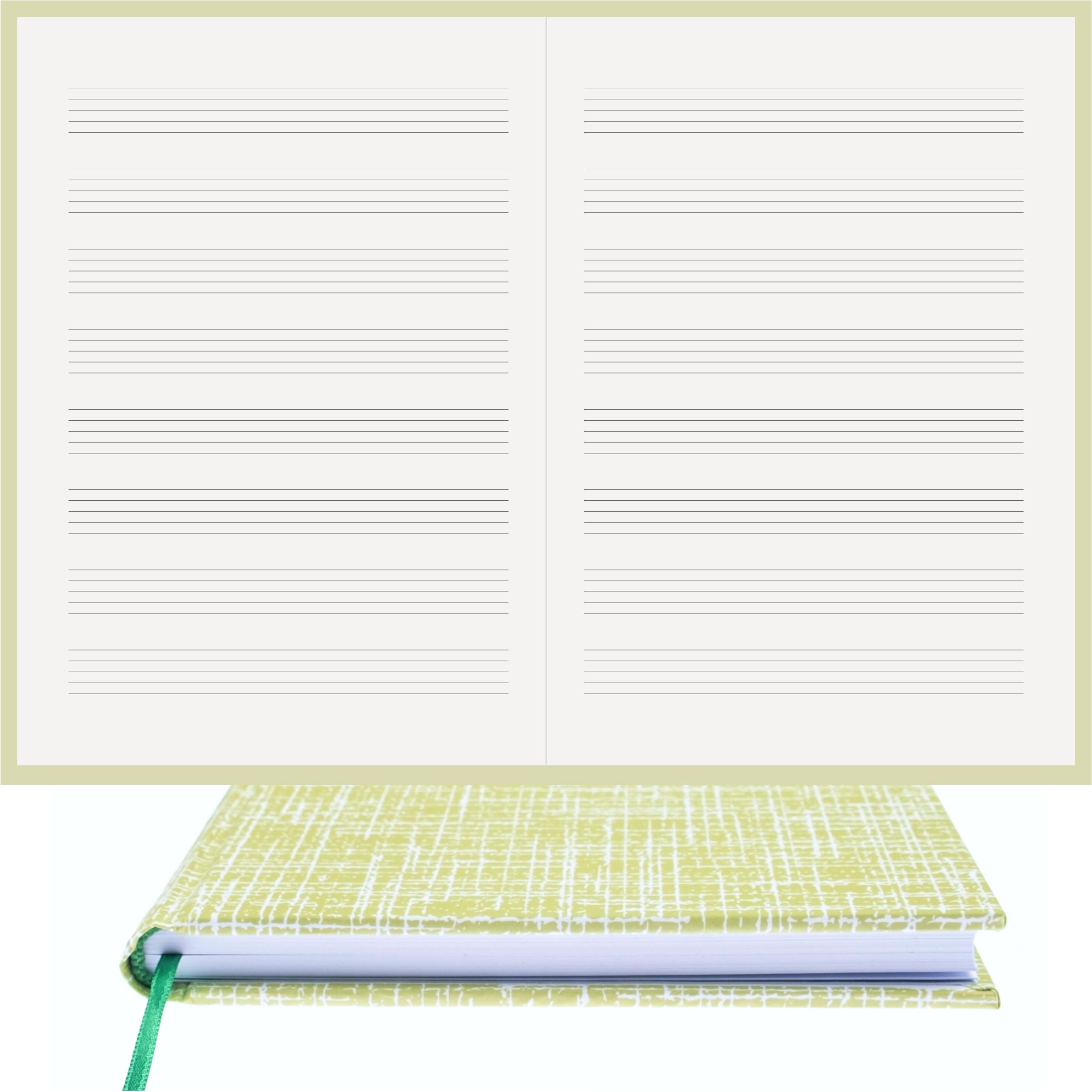 Müzik Nota Defteri Anahtarsız Nota Kağıdı – Kuşe Kağıt Ciltli Defter