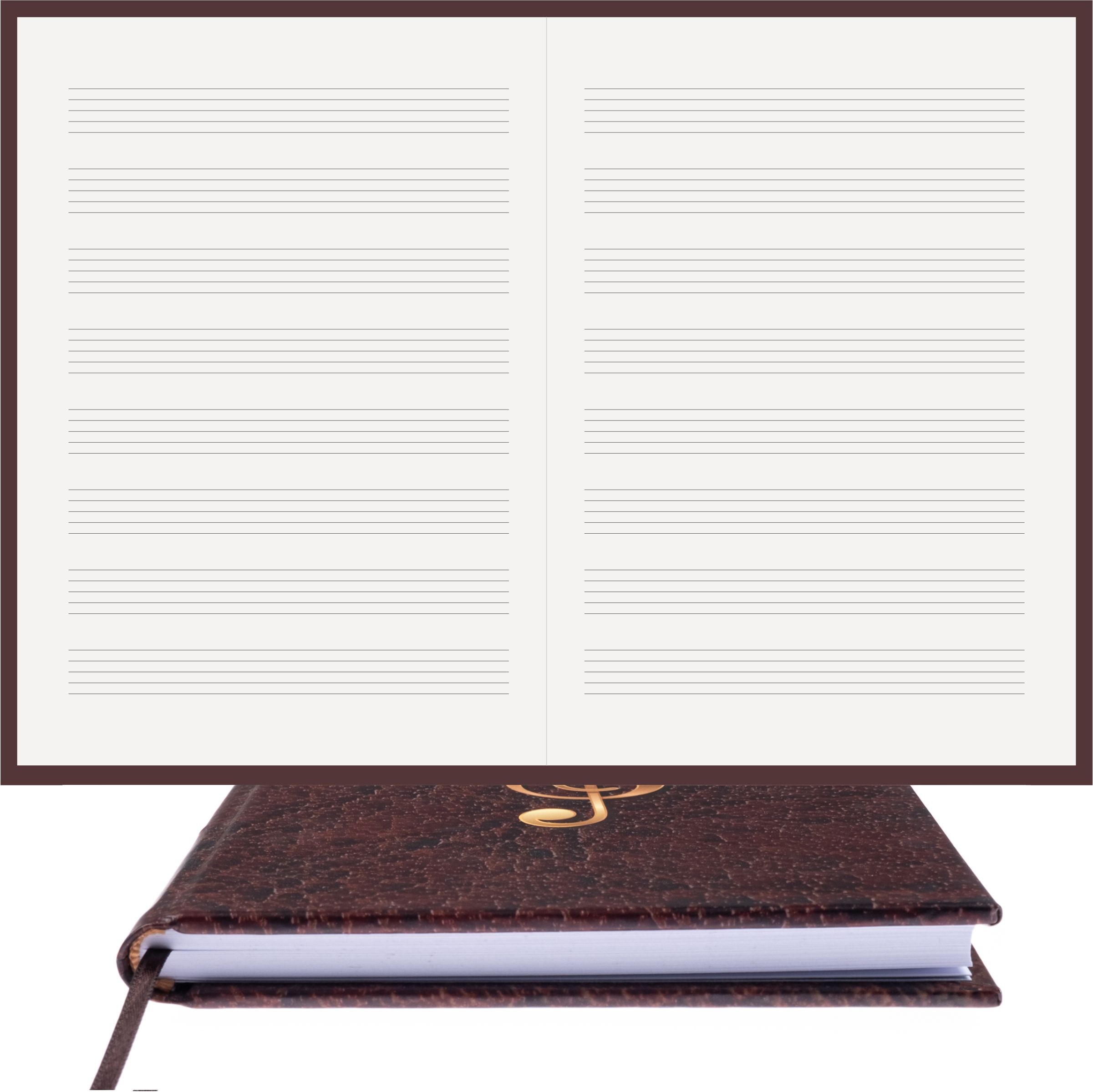 Müzik Nota Defteri Anahtarsız Nota Kağıdı – Kuşe Kağıt Ciltli Defter