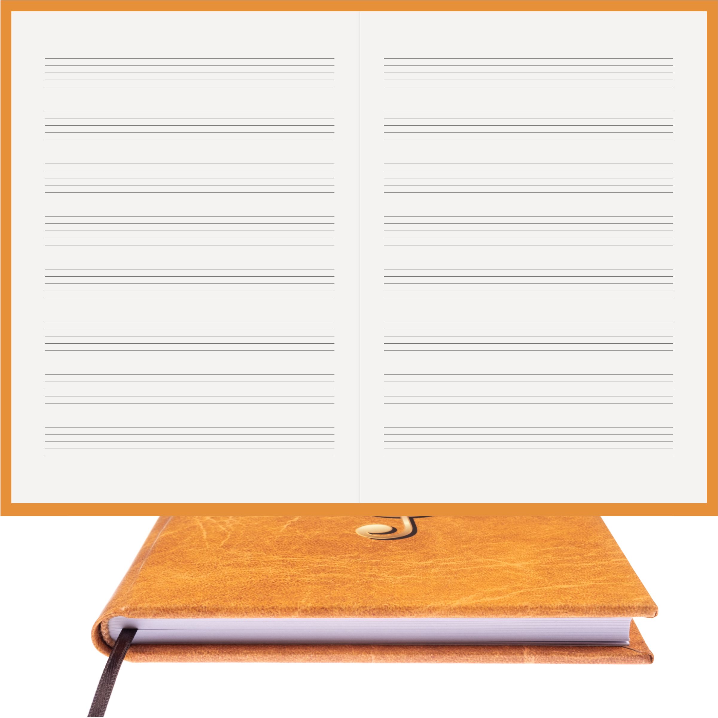 Müzik Nota Defteri Anahtarsız Nota Kağıdı – Kuşe Kağıt Ciltli Defter