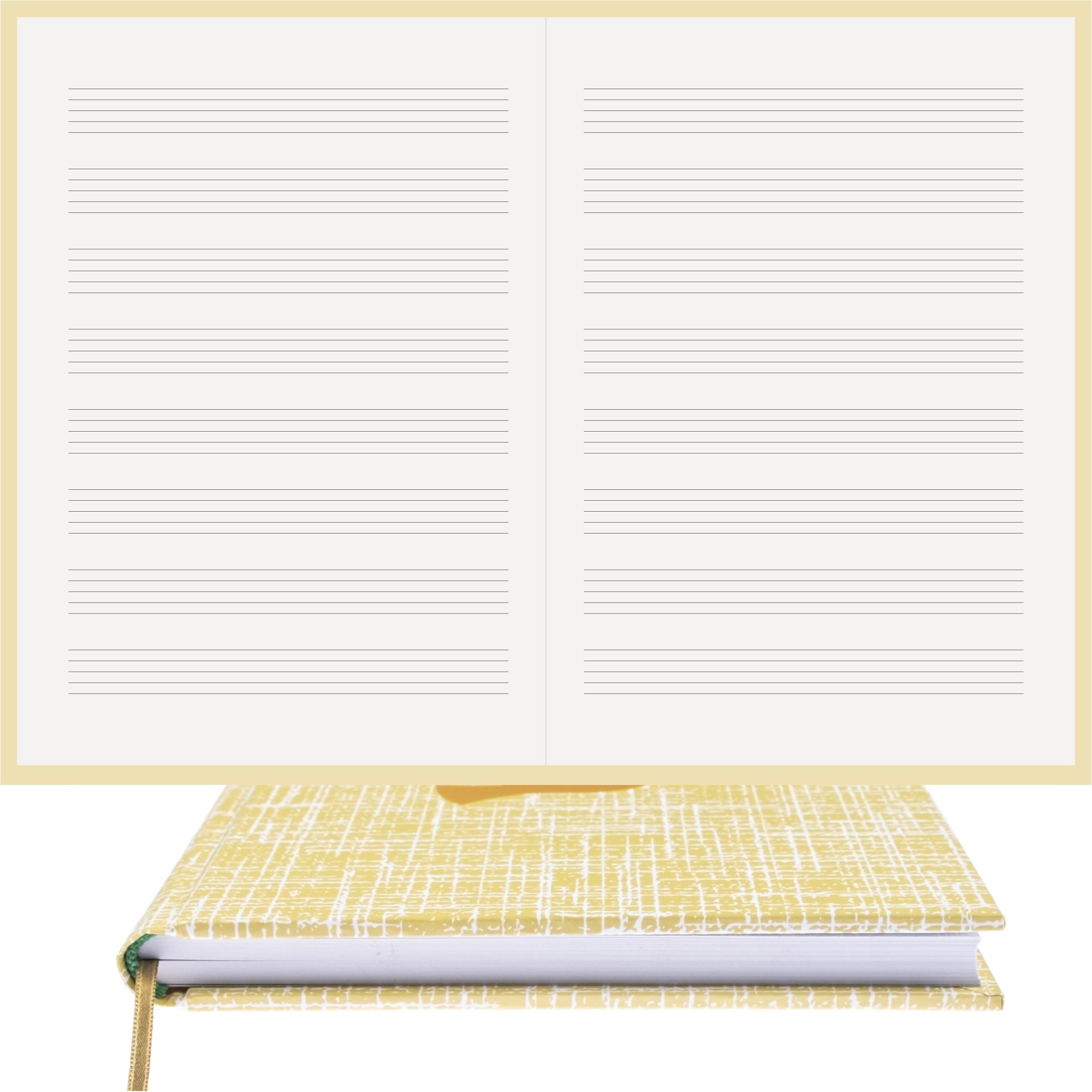 Müzik Nota Defteri Anahtarsız Nota Kağıdı – Kuşe Kağıt Ciltli Defter