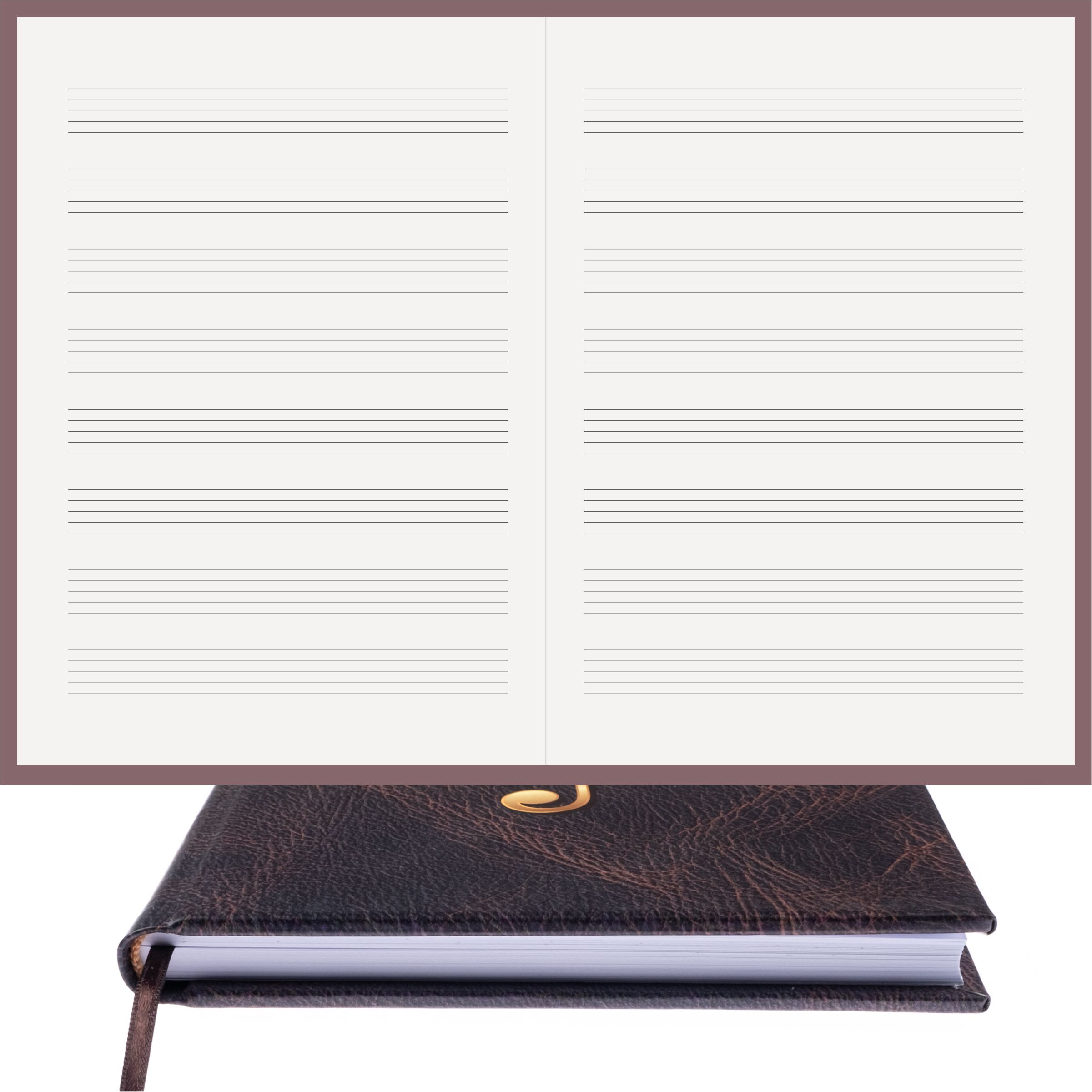 Müzik Nota Defteri Anahtarsız Nota Kağıdı – Kuşe Kağıt Ciltli Defter