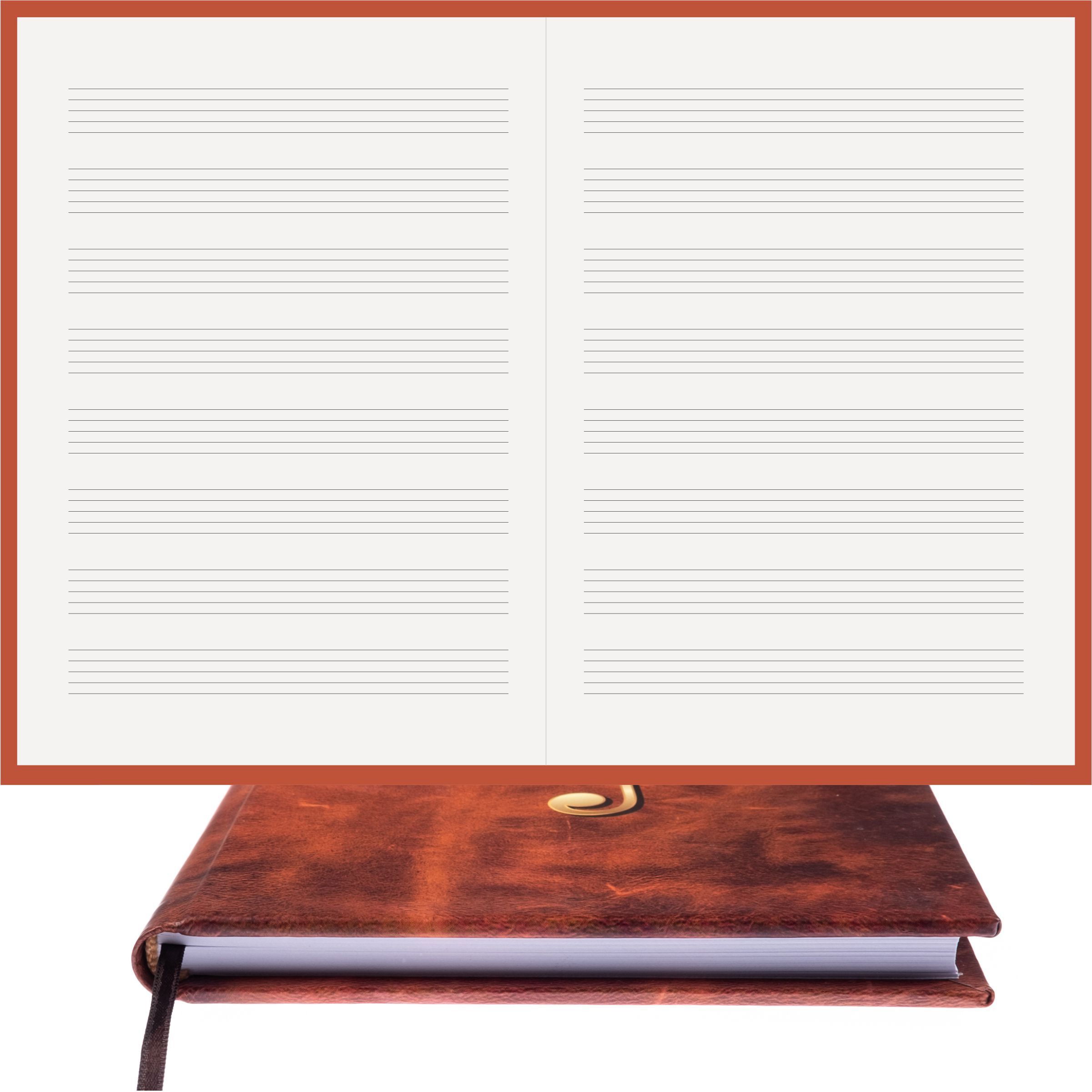 Müzik Nota Defteri Anahtarsız Nota Kağıdı – Kuşe Kağıt Ciltli Defter