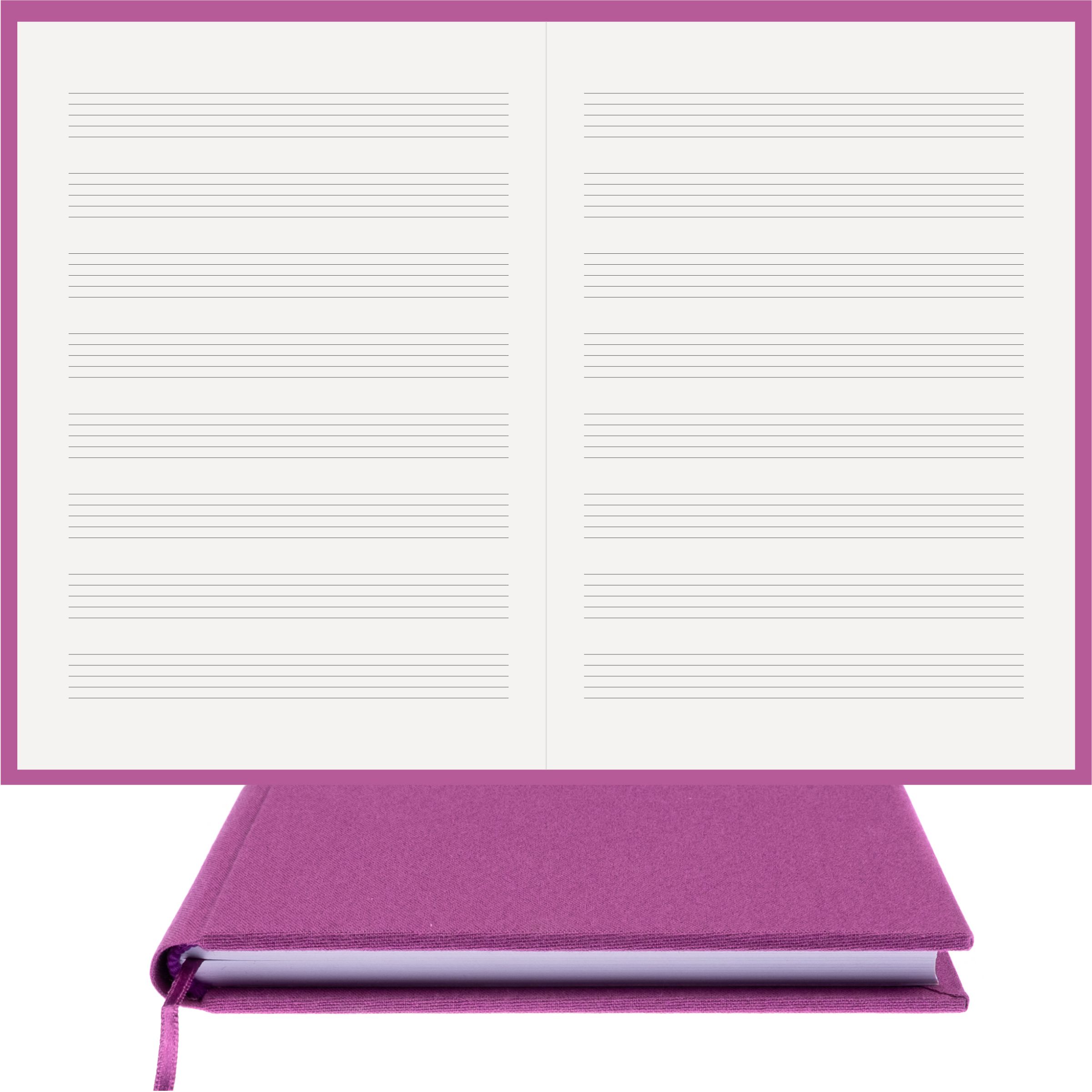 Müzik Nota Defteri Anahtarsız Nota Kağıdı – Viskon Kumaş Ciltli Defter