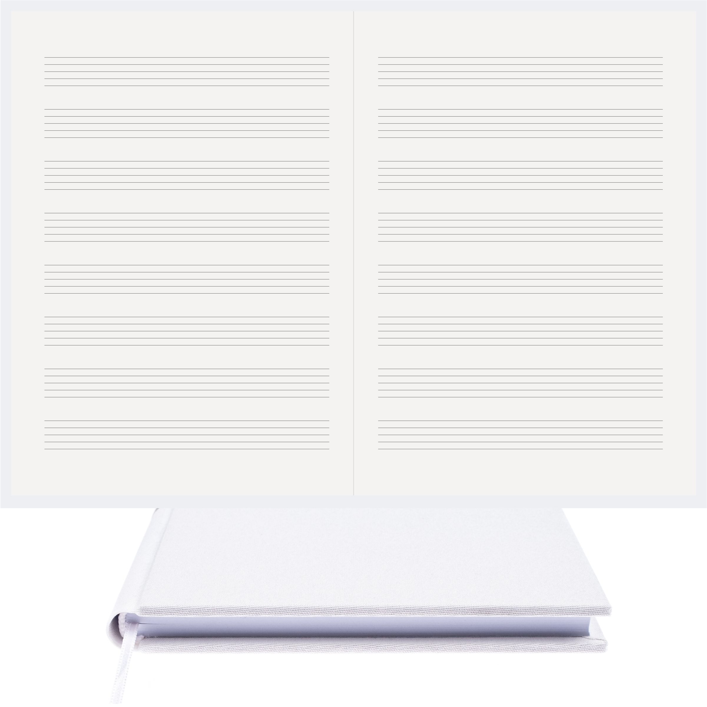 Müzik Nota Defteri Anahtarsız Nota Kağıdı – Viskon Kumaş Ciltli Defter