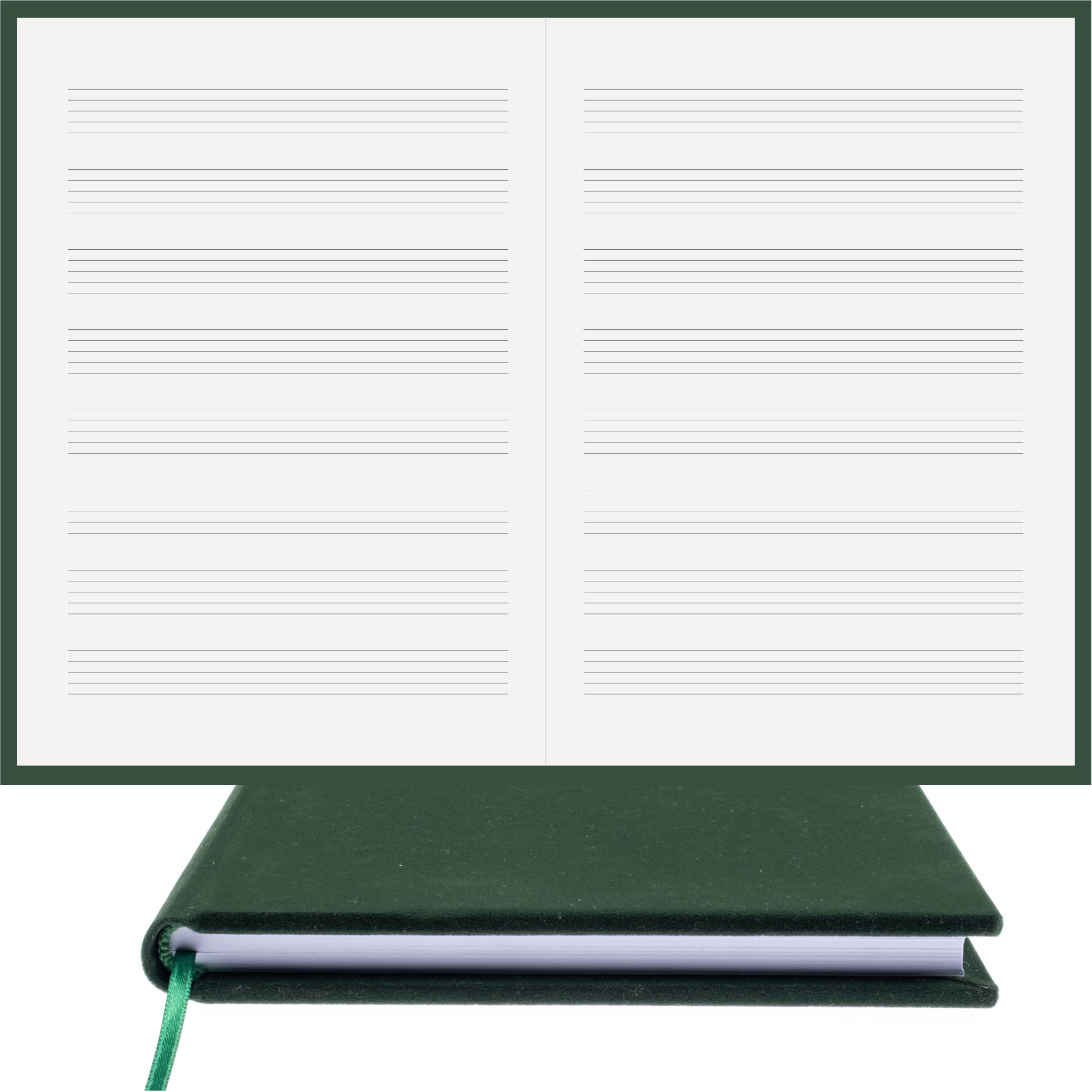 Müzik Nota Defteri Anahtarsız Nota Kağıdı – Viskon Kumaş Ciltli Defter