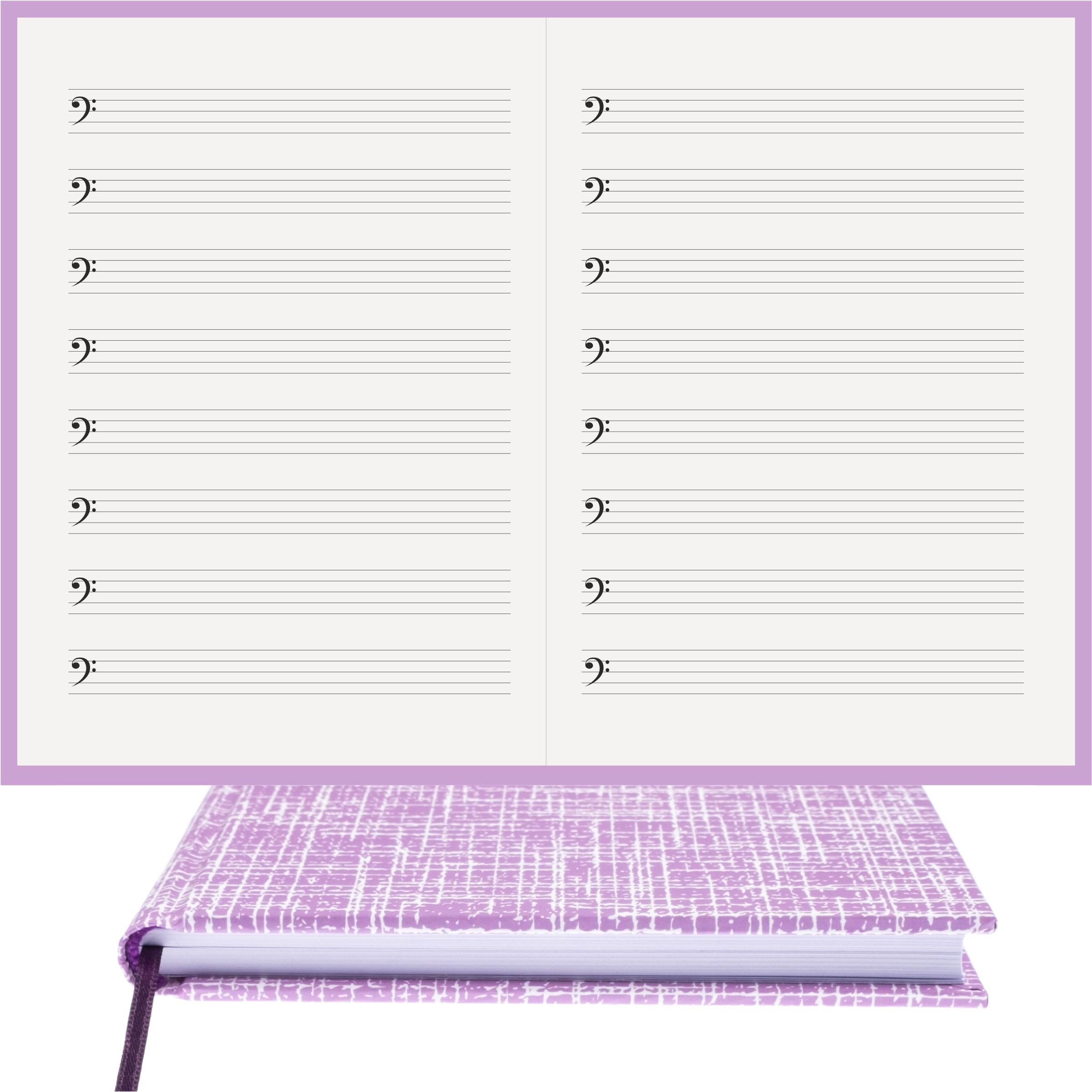 Müzik Defteri Fa Anahtarlı Nota Kağıdı – Kuşe Kağıt Ciltli