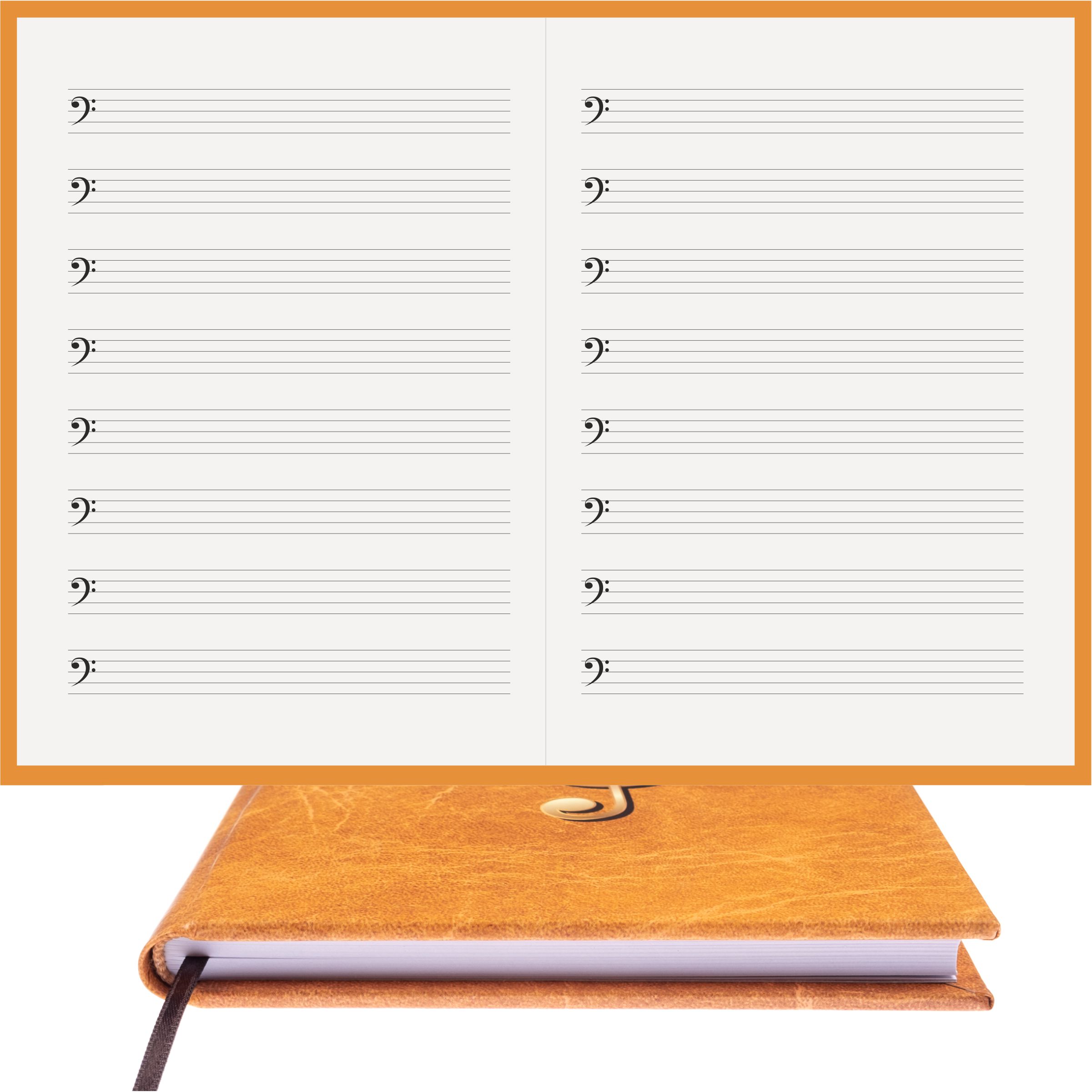 Müzik Defteri Fa Anahtarlı Nota Kağıdı – Kuşe Kağıt Ciltli