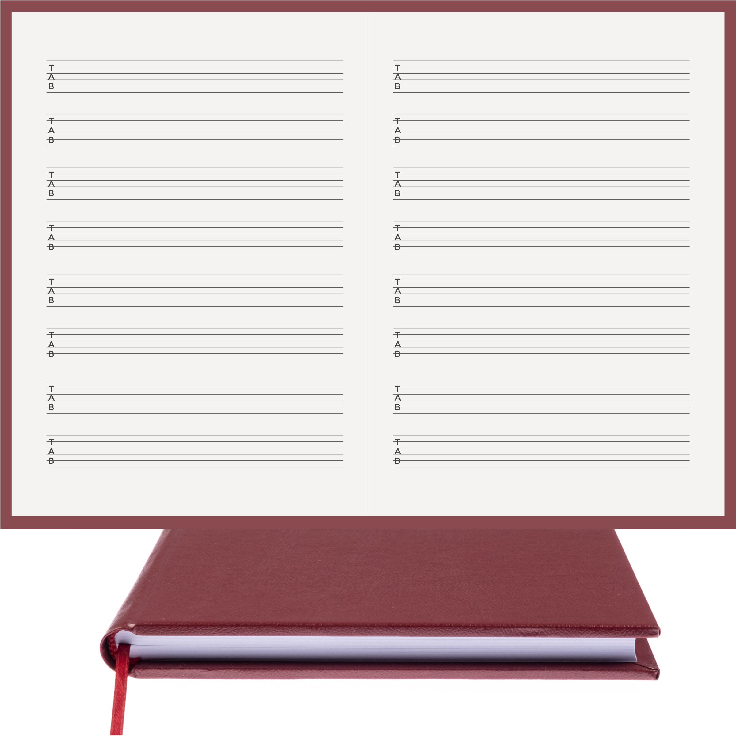 Gitar Müzik Nota Defteri Tab Anahtarlı Nota Kağıdı – Termo Deri Ciltli