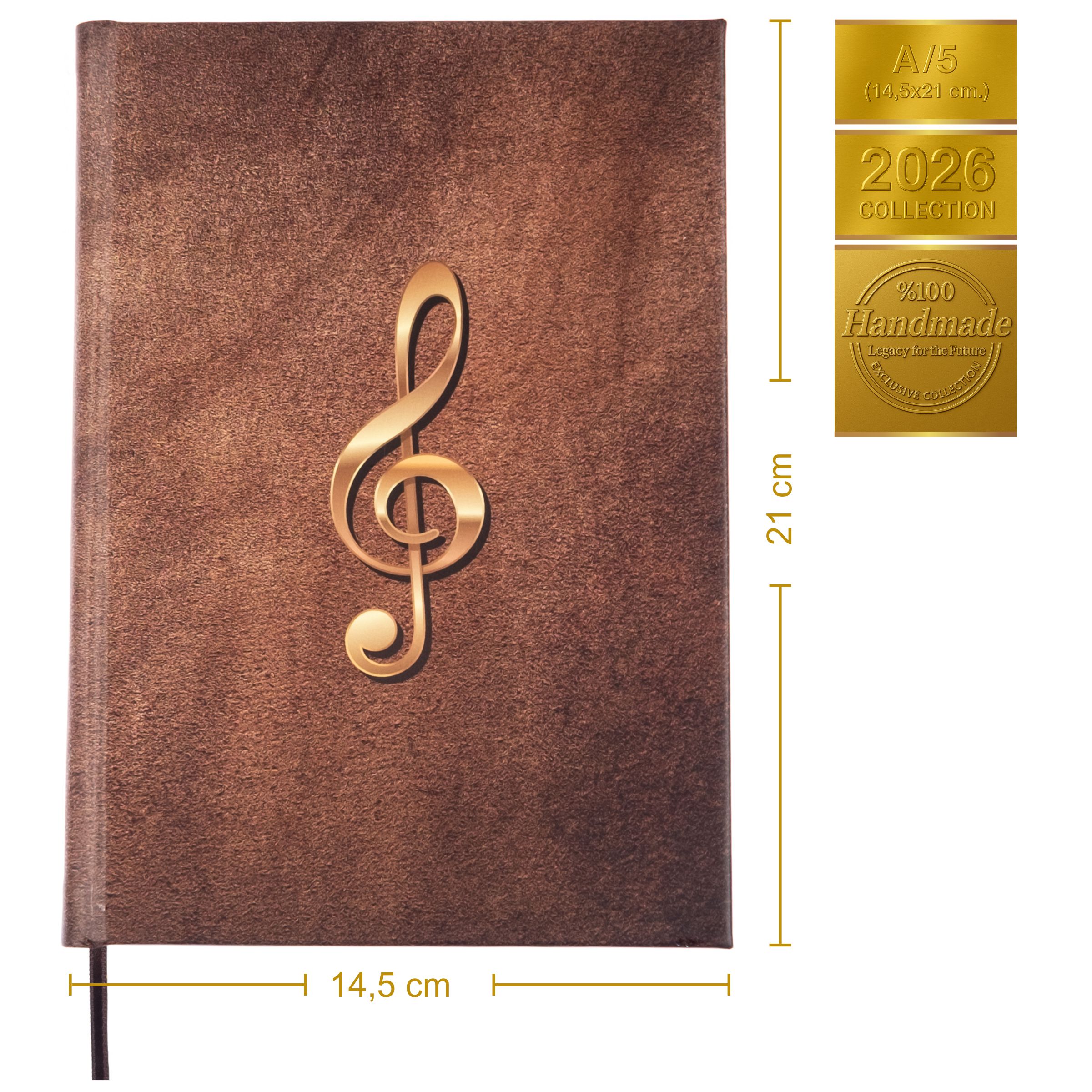 Gitar Nota Defteri Sol ve Tab Anahtarlı Akortlu Nota Kağıdı  – Kuşe Kağıt Ciltli