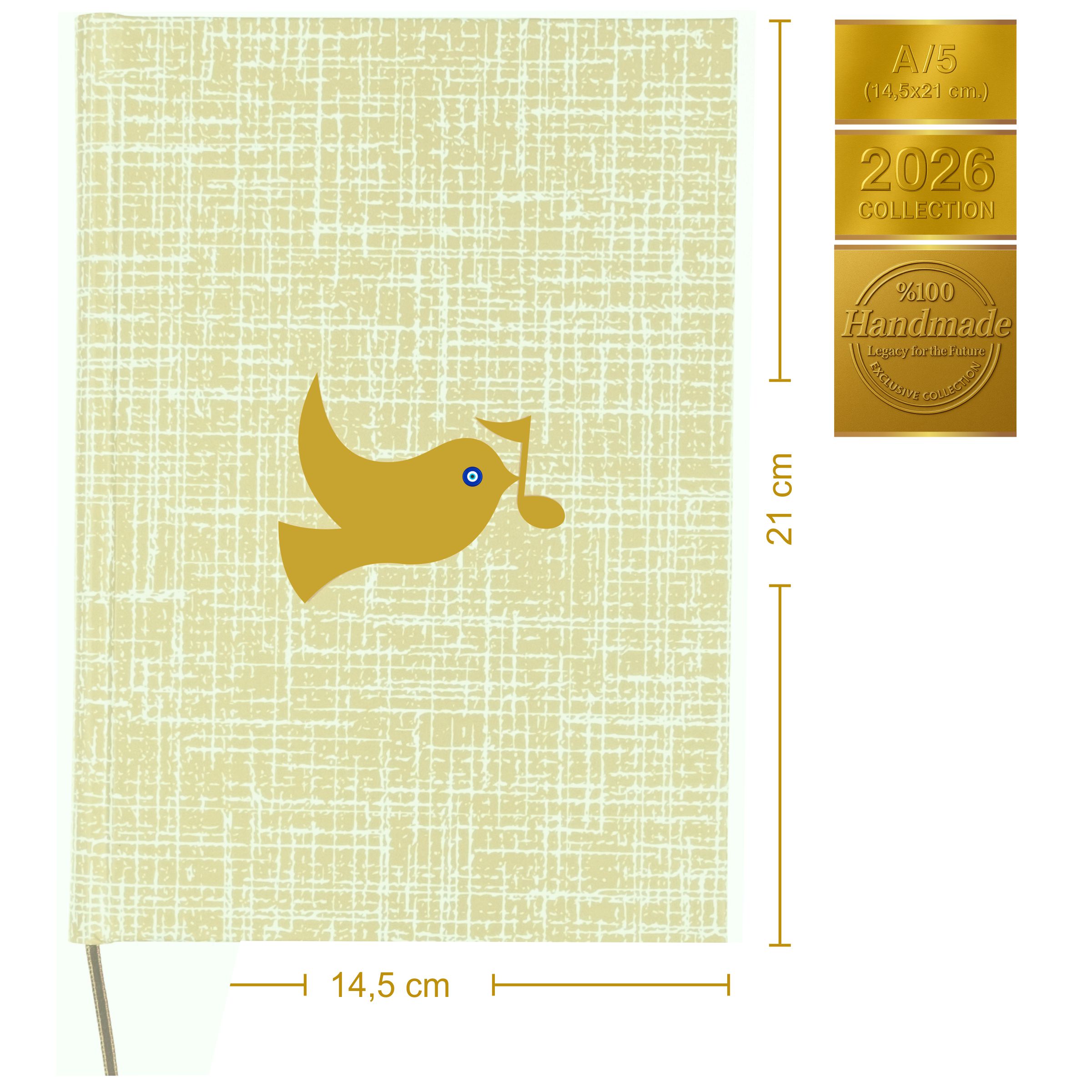 Gitar Müzik Nota Defteri Soll ve Tab Anahtarlı Nota Kağıdı  – Kuşe Kağıt Ciltli