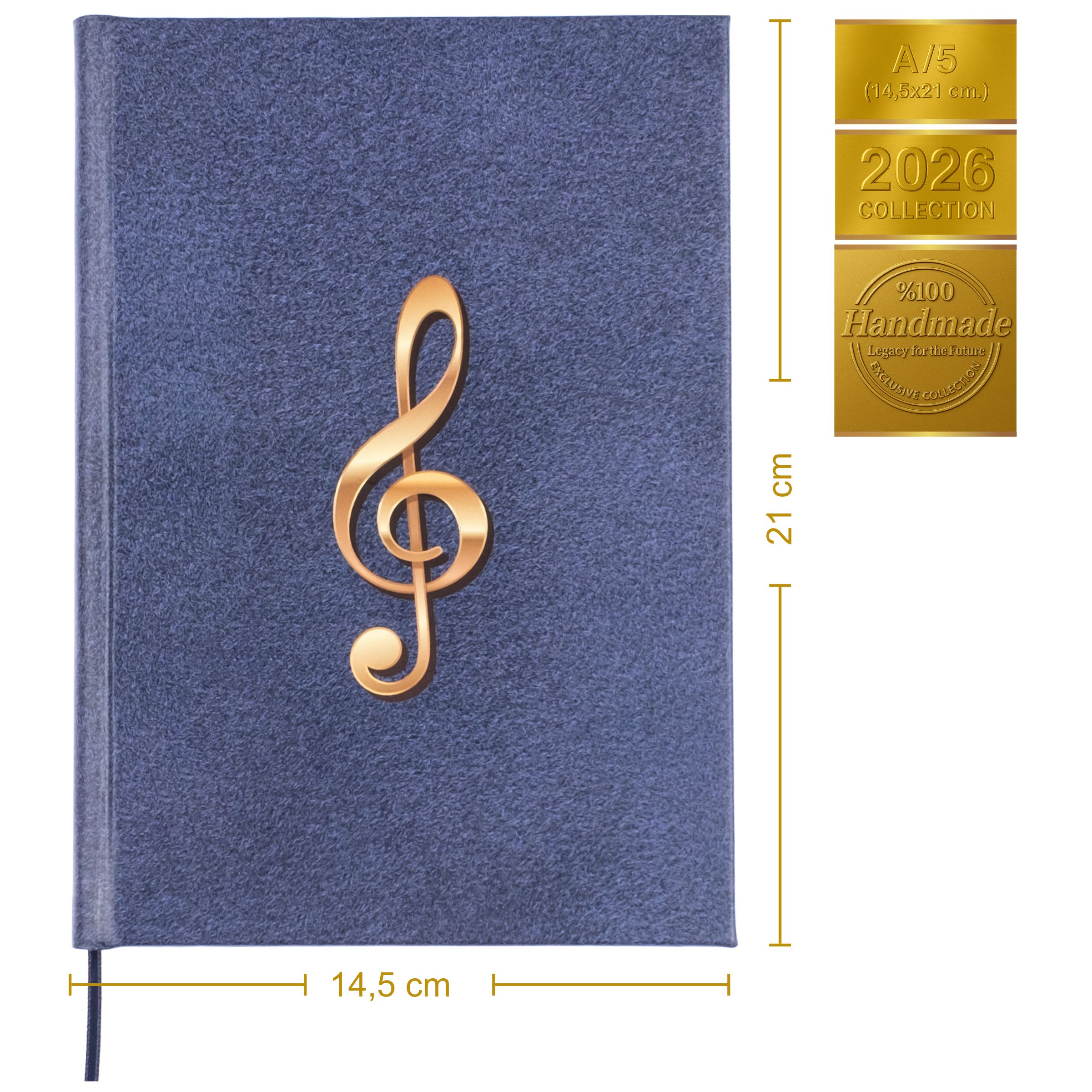 Gitar Müzik Nota Defteri Soll ve Tab Anahtarlı Nota Kağıdı  – Kuşe Kağıt Ciltli