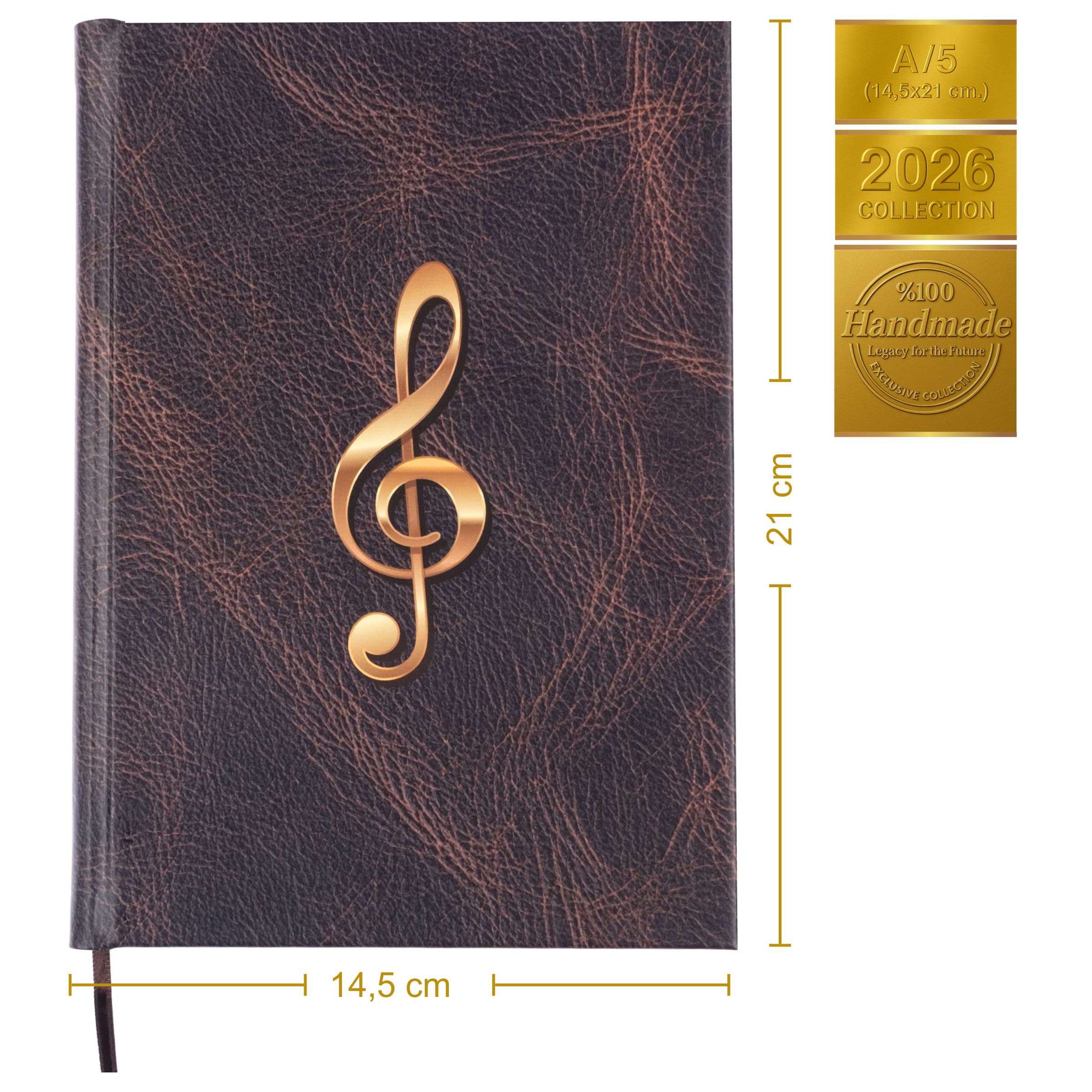 Gitar Müzik Nota Defteri Soll ve Tab Anahtarlı Nota Kağıdı  – Kuşe Kağıt Ciltli