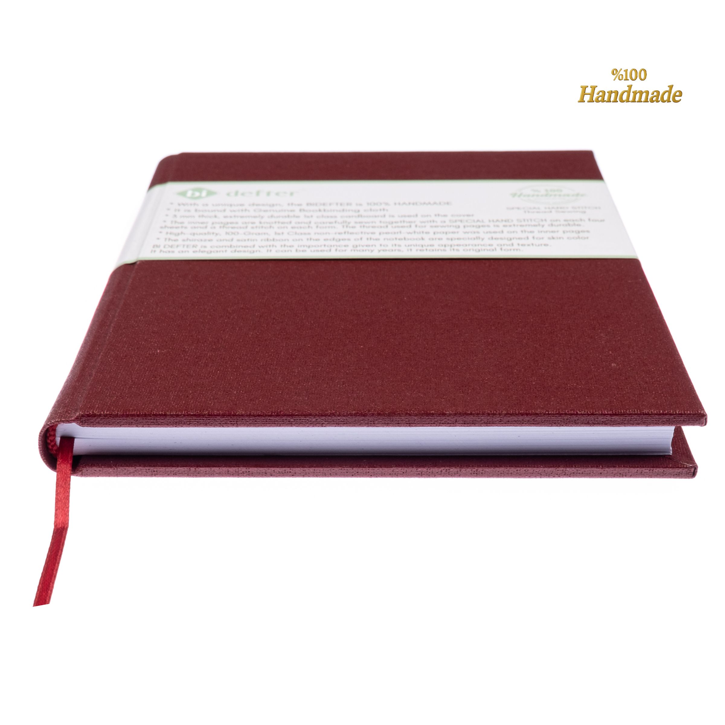 Gitar Müzik Nota Defteri Soll ve Tab Anahtarlı Nota Kağıdı - Hakiki Cilt Bezi Ciltli