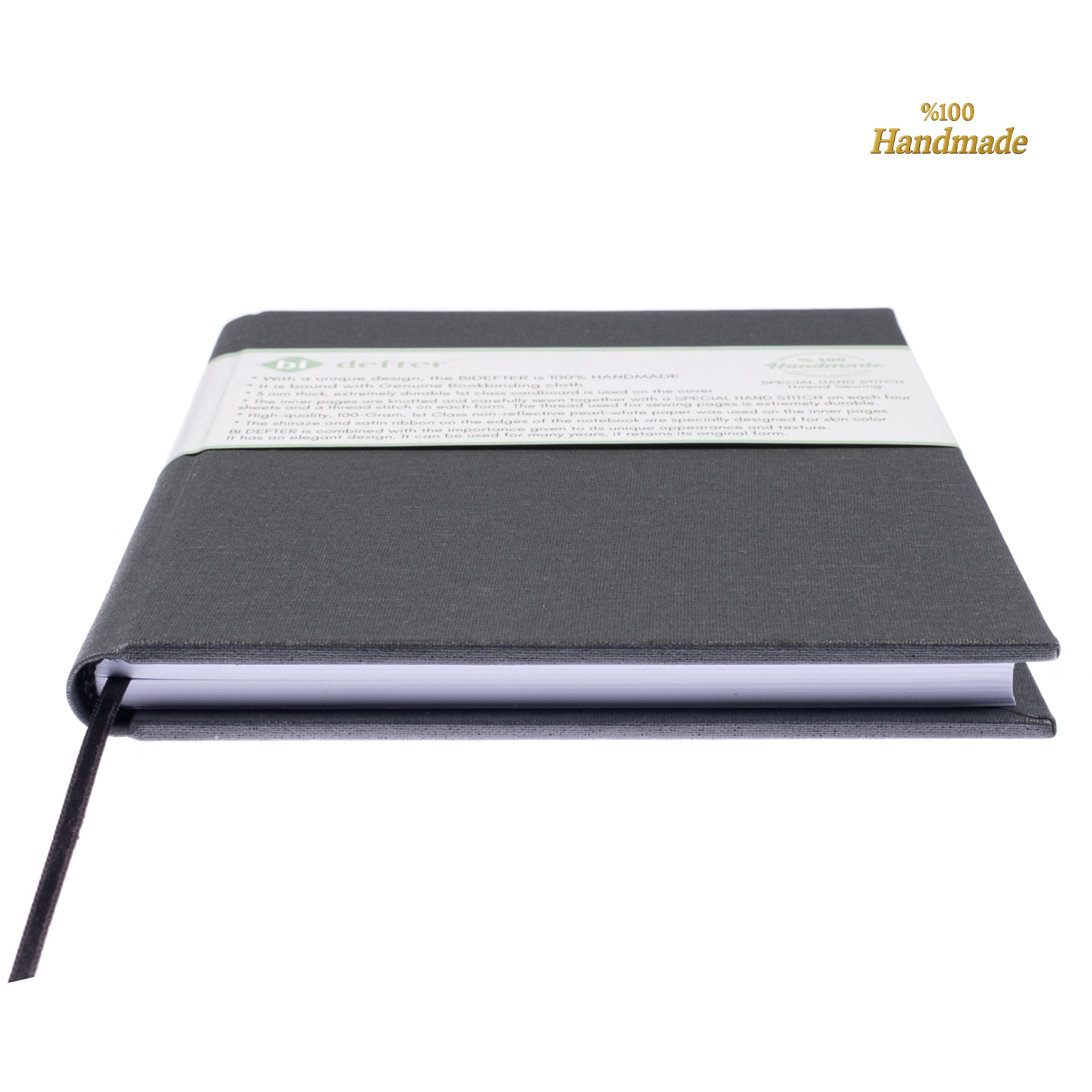 Gitar Müzik Nota Defteri Soll ve Tab Anahtarlı Nota Kağıdı - Hakiki Cilt Bezi Ciltli