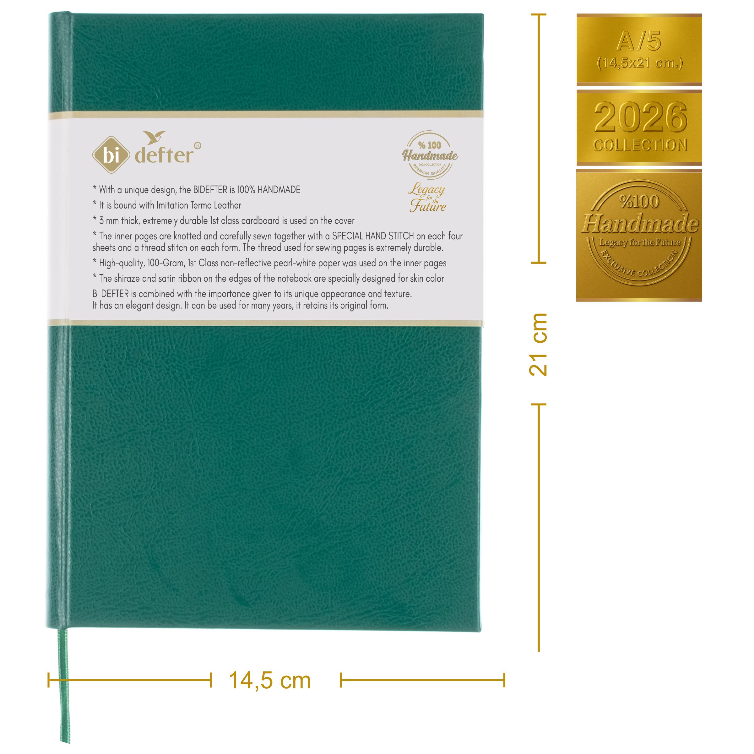 Gitar Nota Defteri Sol ve Tab Anahtarlı Akortlu Nota Kağıdı – Termo Deri Ciltli