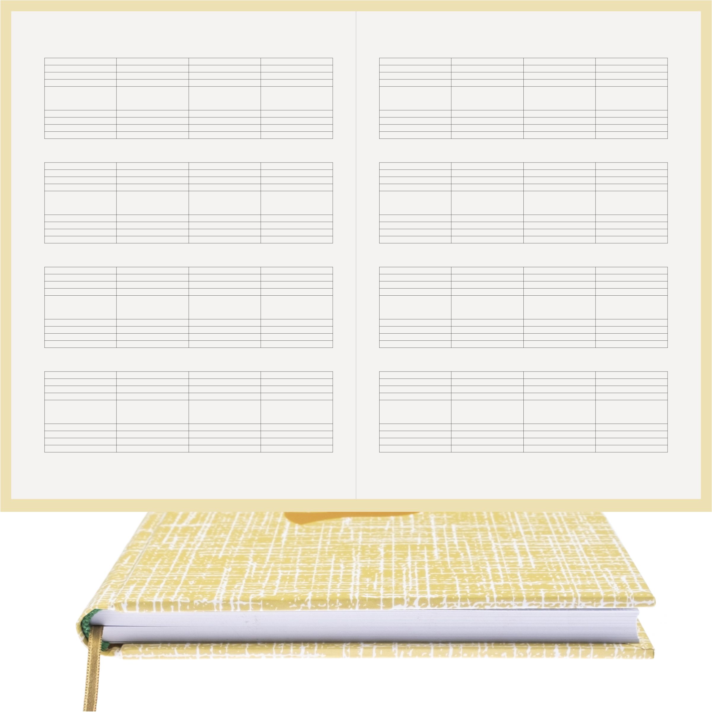 Piyano Müzik Nota Defteri Anahtarsız Nota Kağıdı – Kuşe Kağıt Ciltli