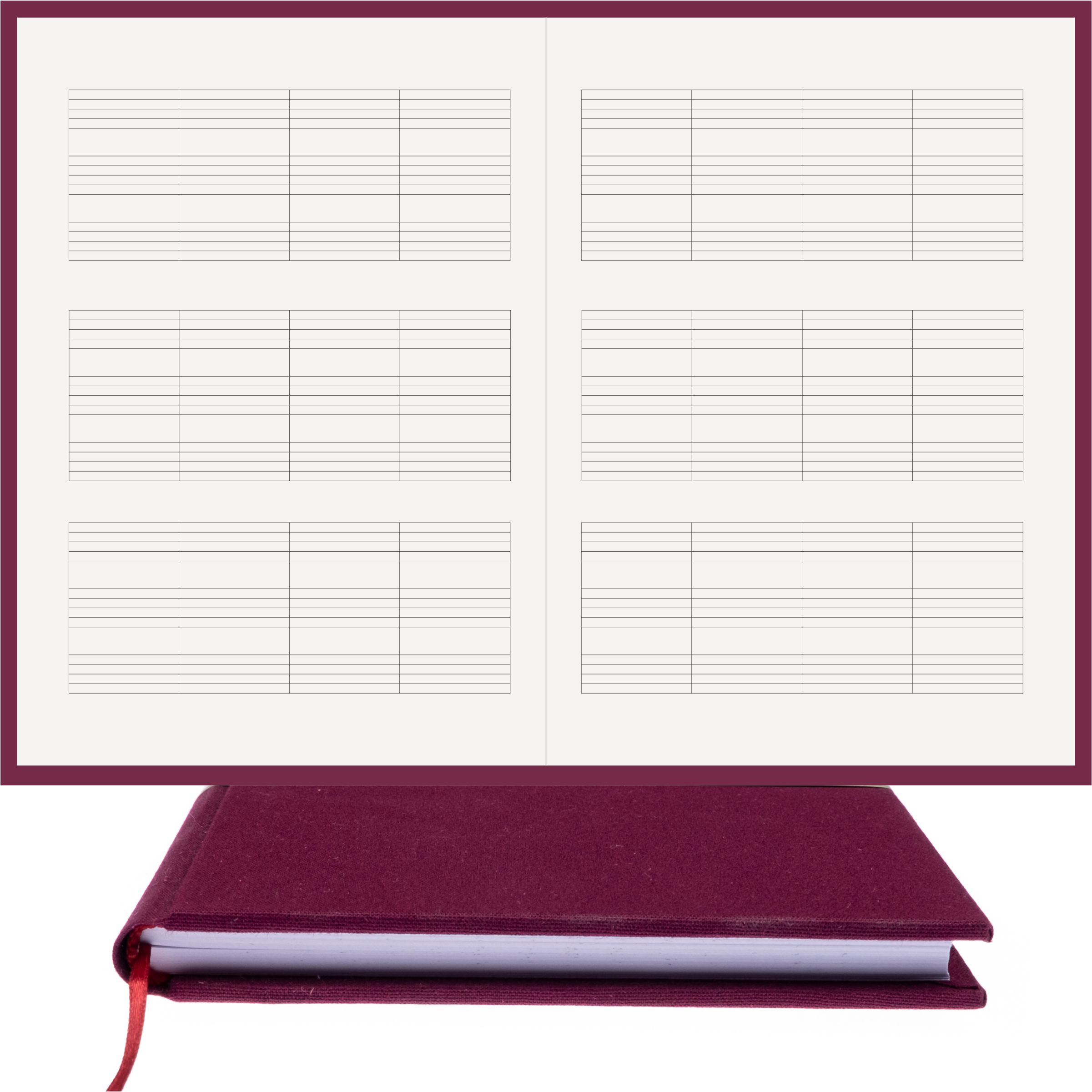 Piyano Müzik Nota Defteri - Üçlü Sistem Kesik Çizgili – Viskon Kumaş