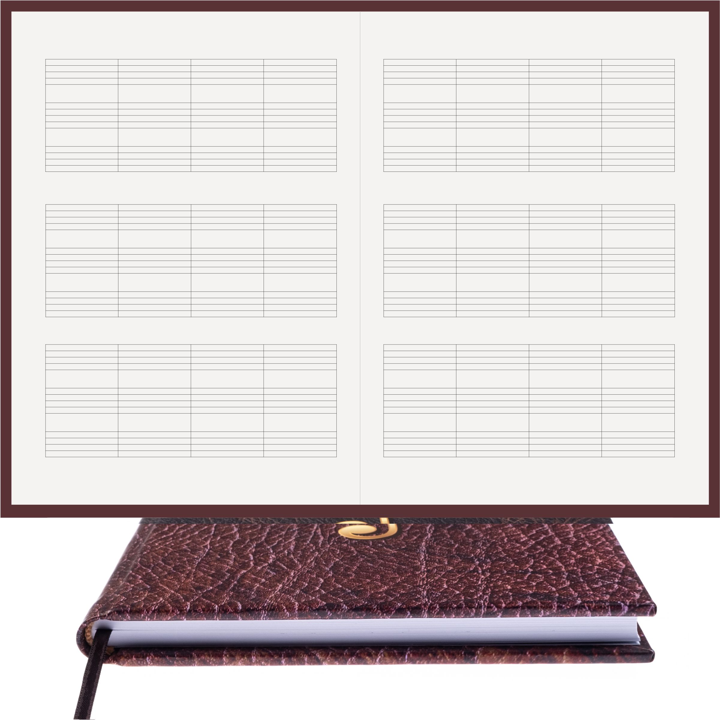 Piyano Müzik Nota Defteri - Üçlü Sistem Kesik Çizgili – Kuşe Kağıt Ciltli