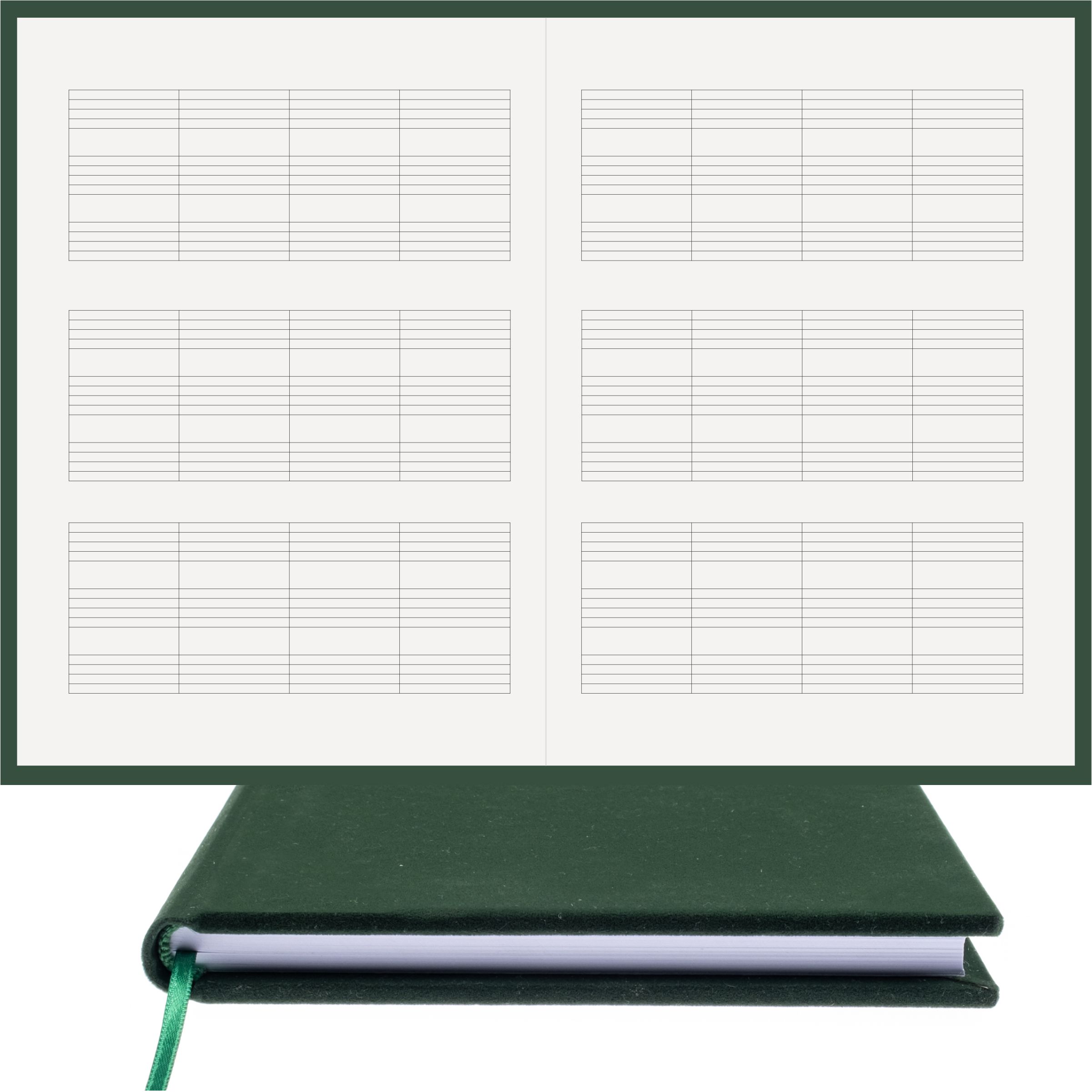 Piyano Müzik Nota Defteri - Üçlü Sistem Kesik Çizgili – Viskon Kumaş