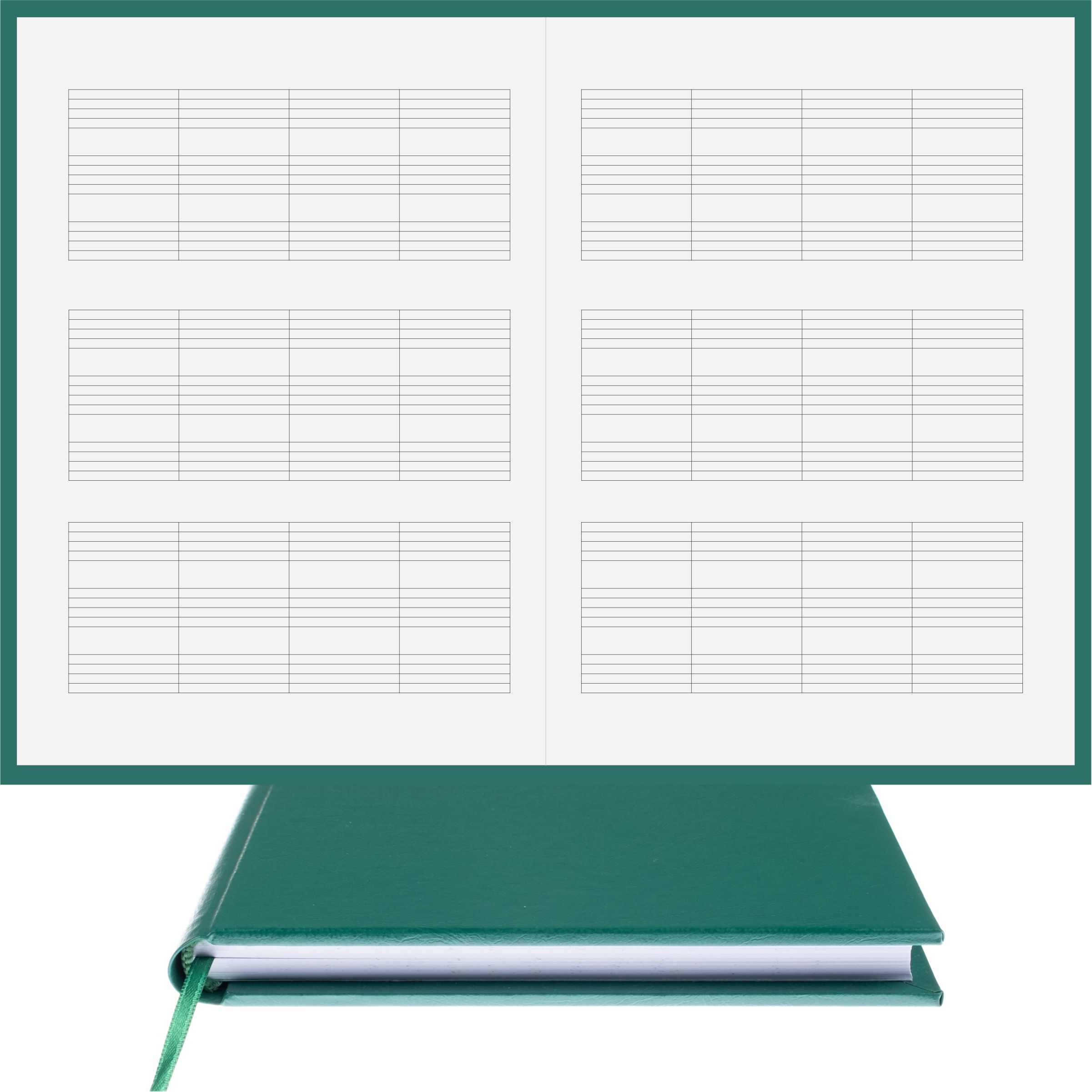 Piyano Müzik Nota Defteri - Üçlü Sistem Kesik Çizgili – Termo Deri Ciltli