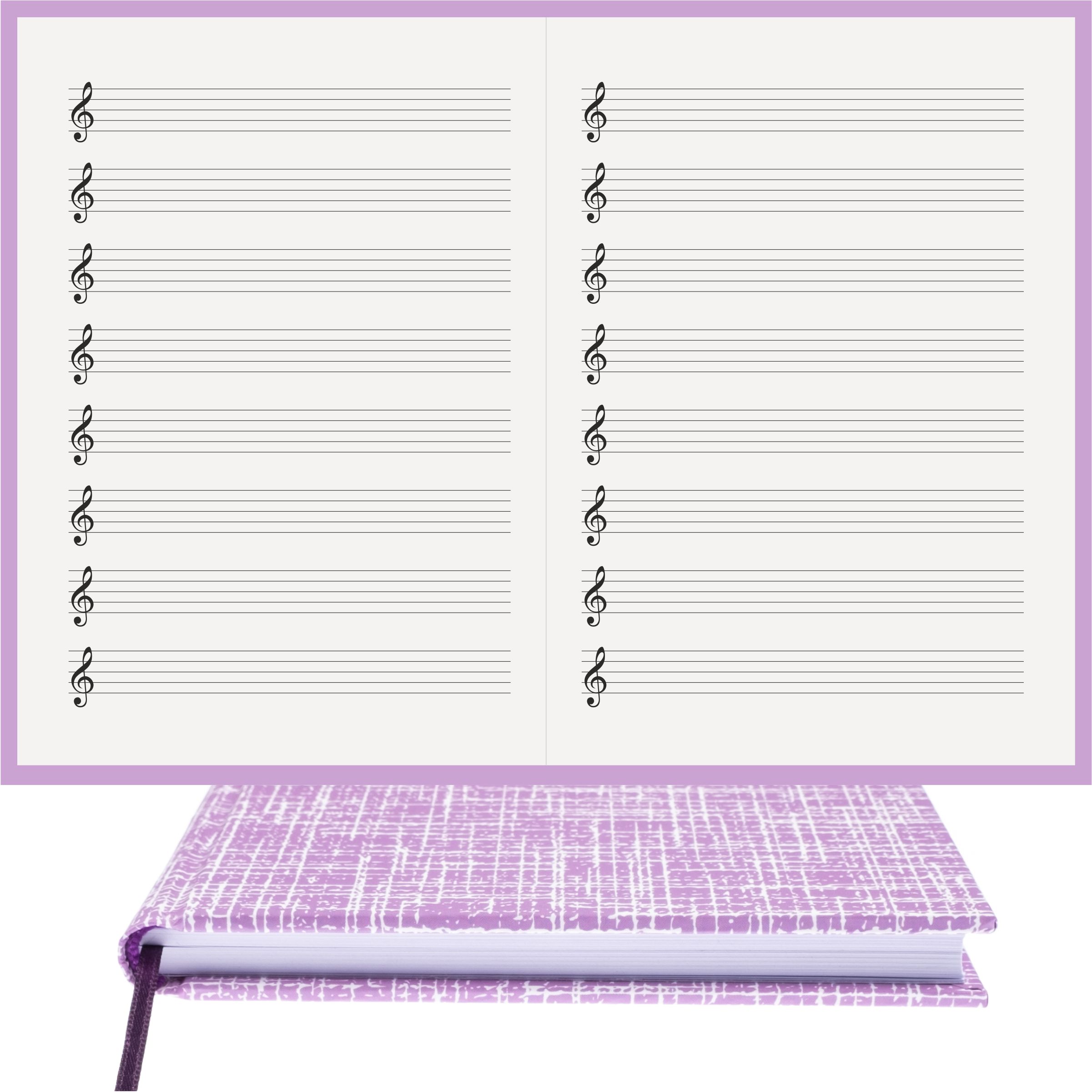 Müzik Defteri Sol Anahtarlı Nota Kağıdı – Kuşe Kağıt Ciltli