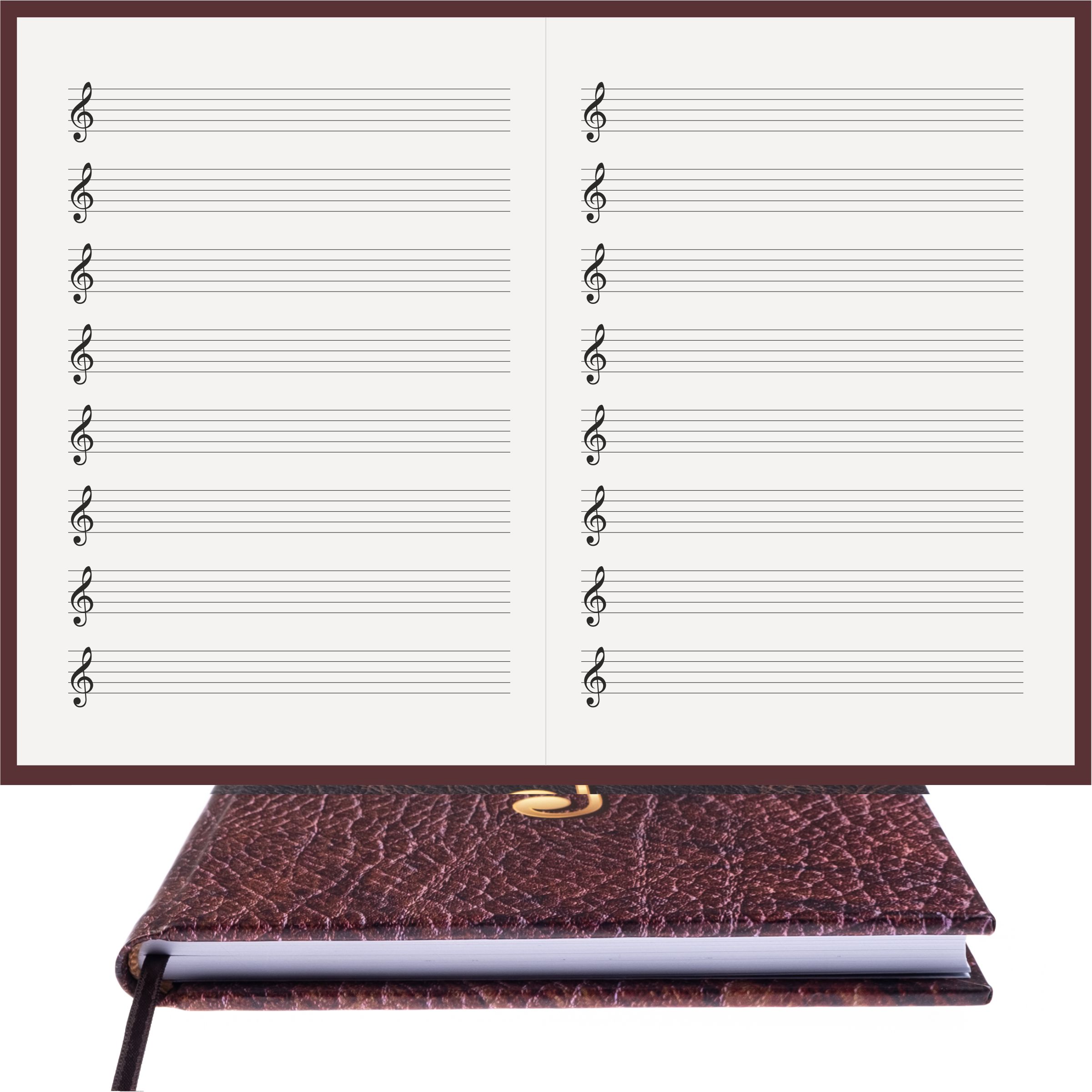 Müzik Defteri Sol Anahtarlı Nota Kağıdı – Kuşe Kağıt Ciltli