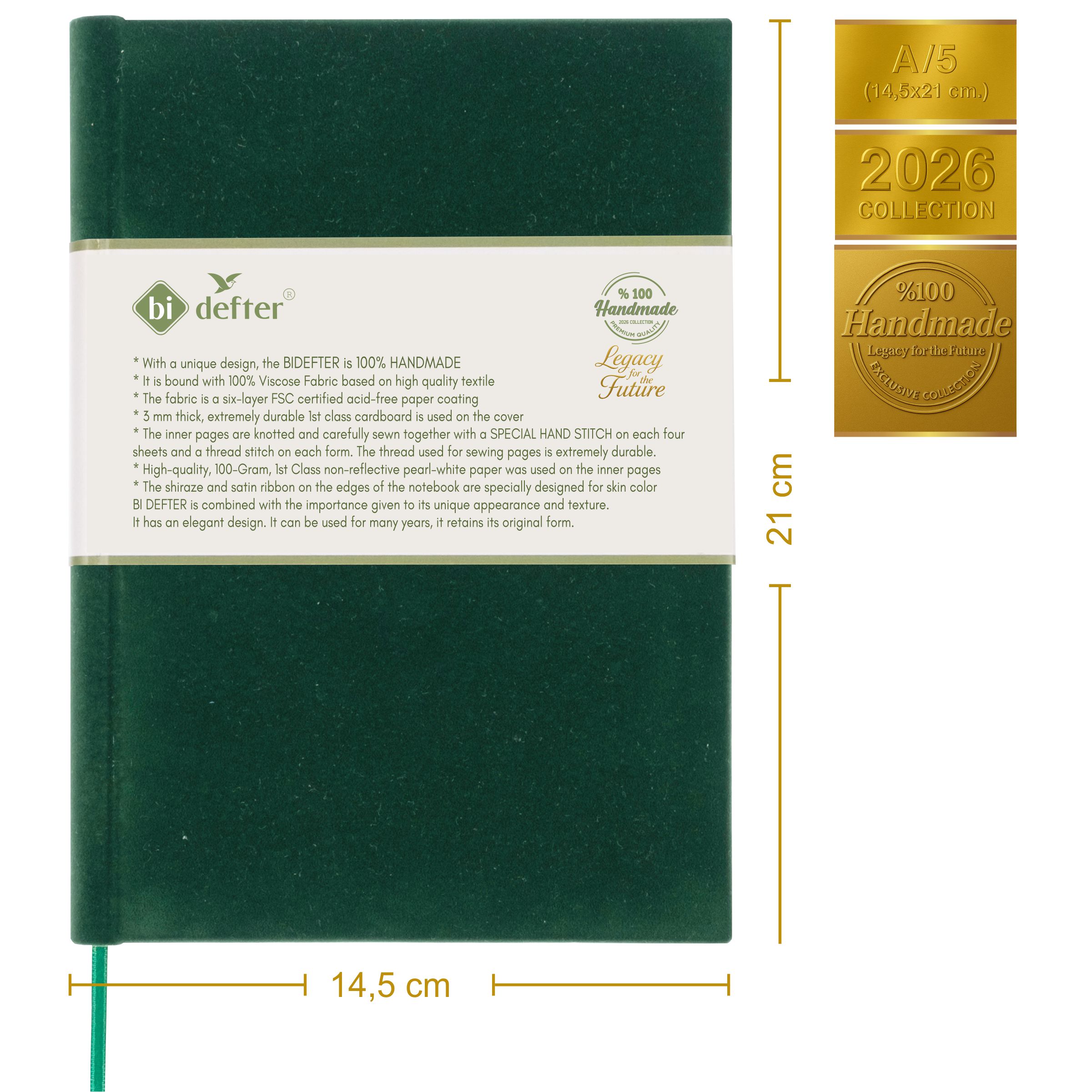 Noktalı Defter – Viskon Kumaş Ciltli