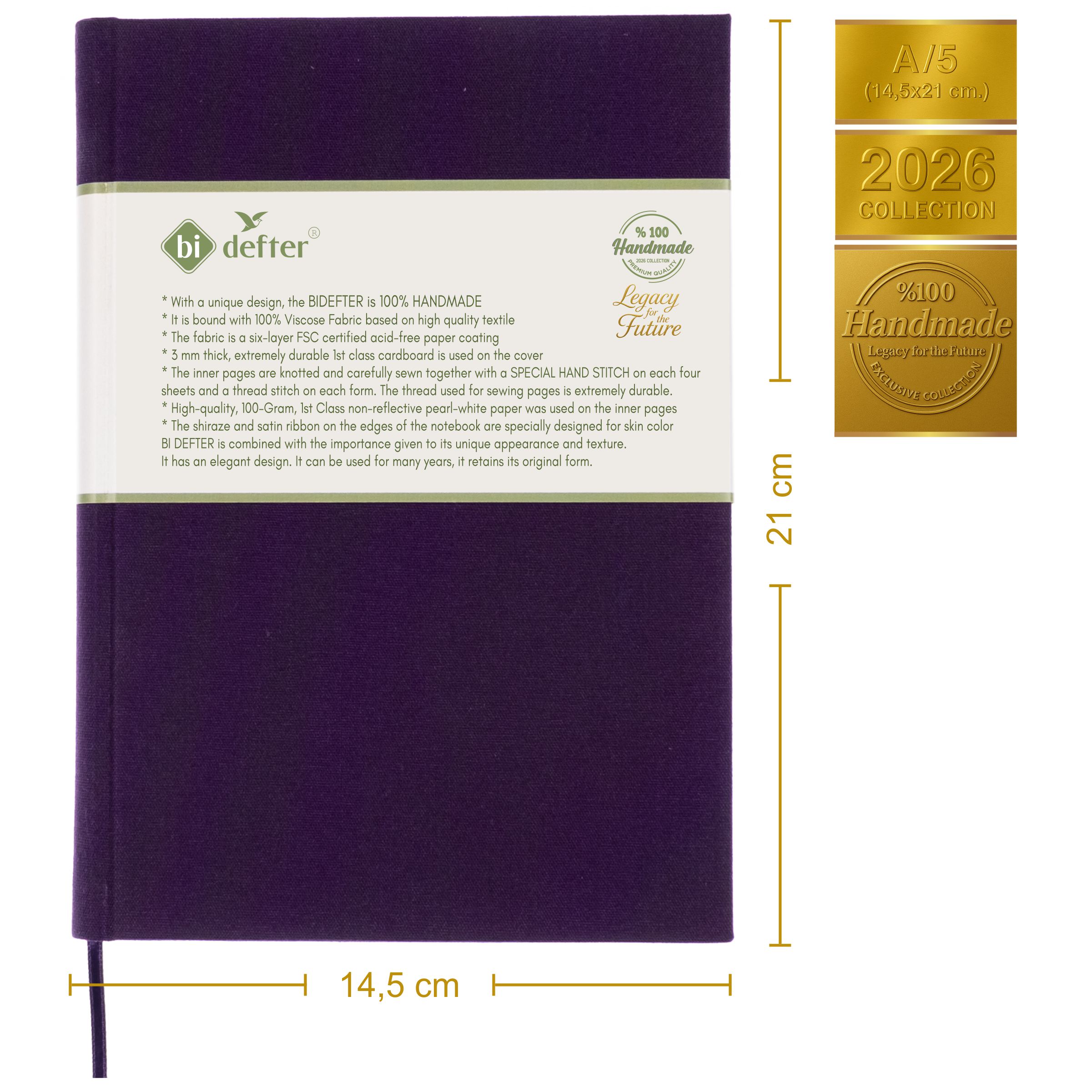 Noktalı Defter – Viskon Kumaş Ciltli