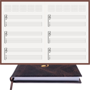 Gitar Nota Kağıdı - (A/5) Sol ve Tab Anahtarlı Akortlu