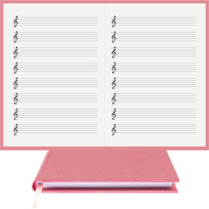 Müzik Defteri Sol Anahtarlı Nota Kağıdı