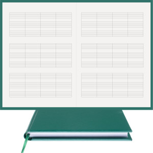 Piyano Müzik Nota Defteri - Üçlü Sistem Kesik Çizgili Nota Kağıdı